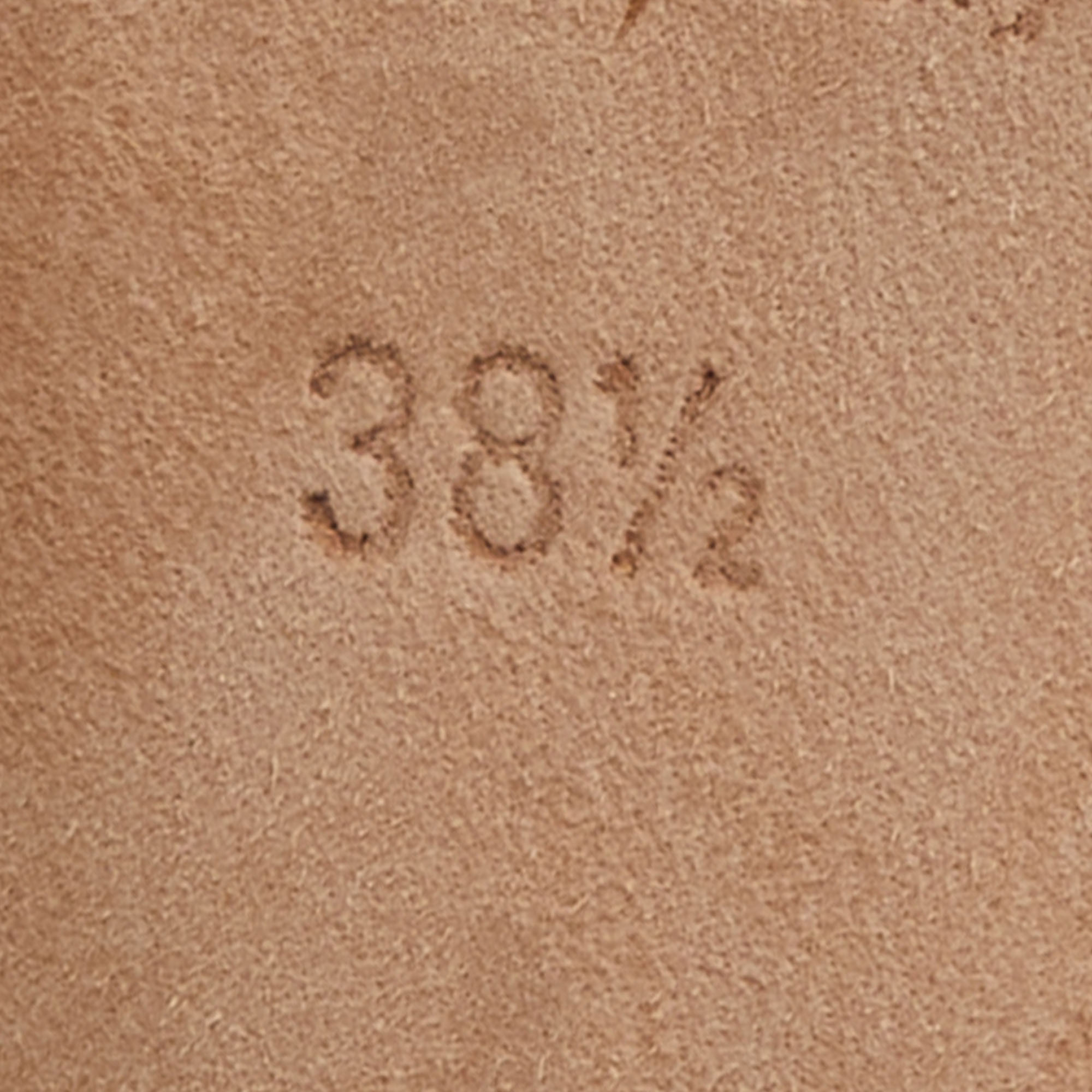 Oscar De La Renta Beige Leather And Mesh Slingback Platform Pumps Size 38.5
