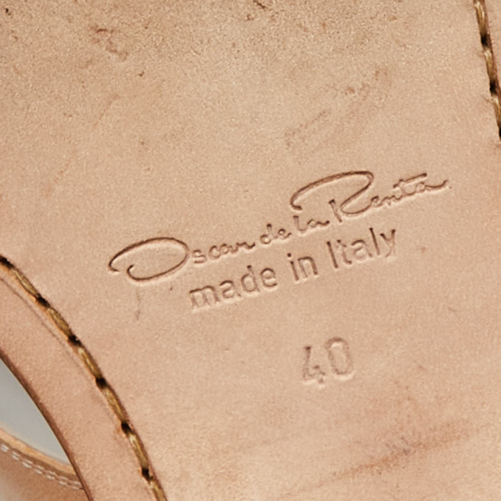 Oscar De La Renta Tricolor Leather Fringe Detail Lace Up Derby Size 40