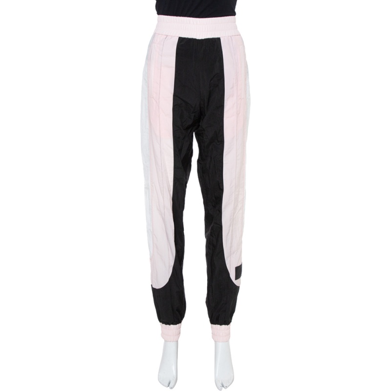 Image of Palm Angels Light Pink Color Block Track Pants S