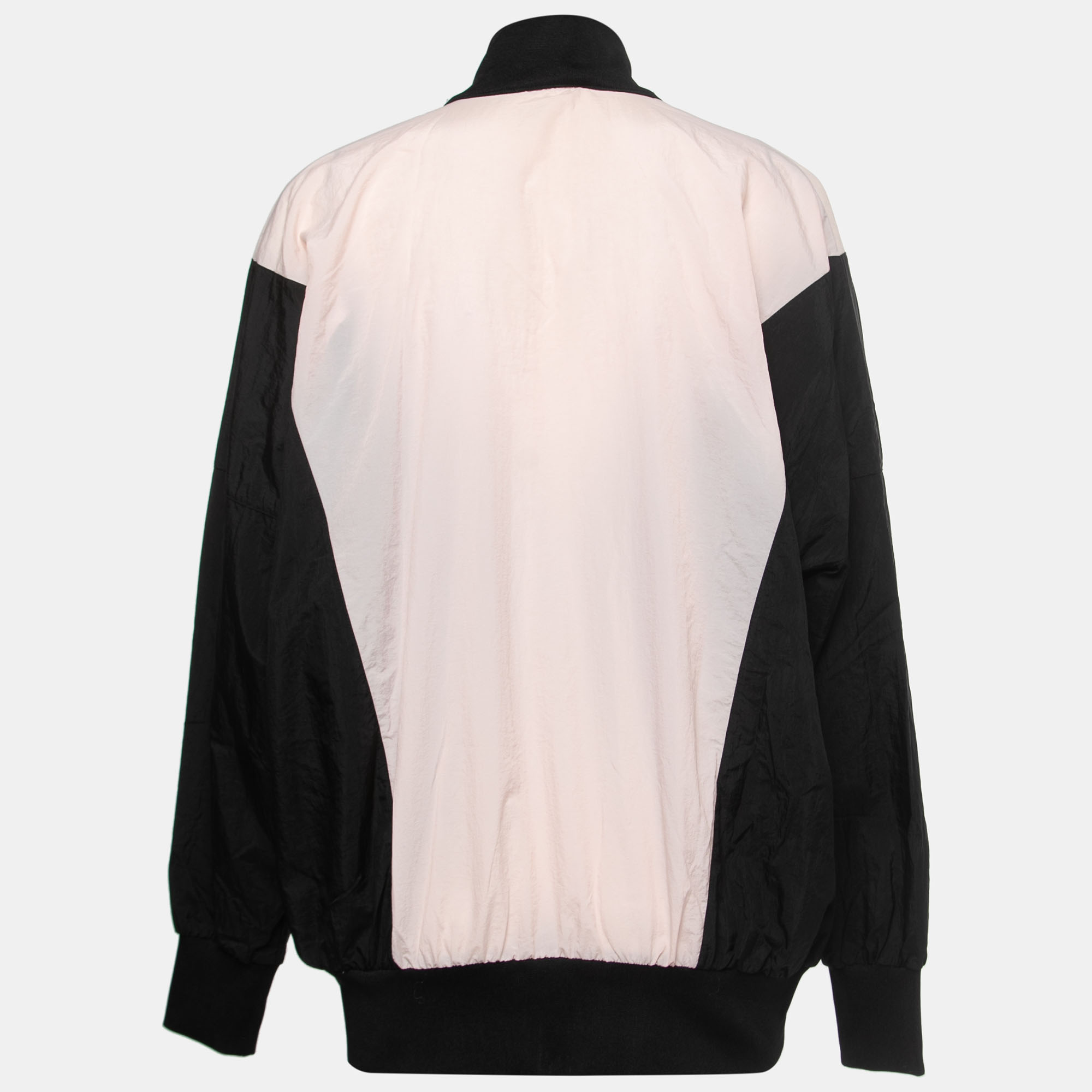 

Palm Angels Black/Pink Colorblock Nylon Track Jacket