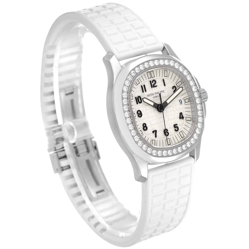 Patek Philippe White Diamonds Stainless Steel Aquanaut 5067 Women's Wristwatch 35 Mm