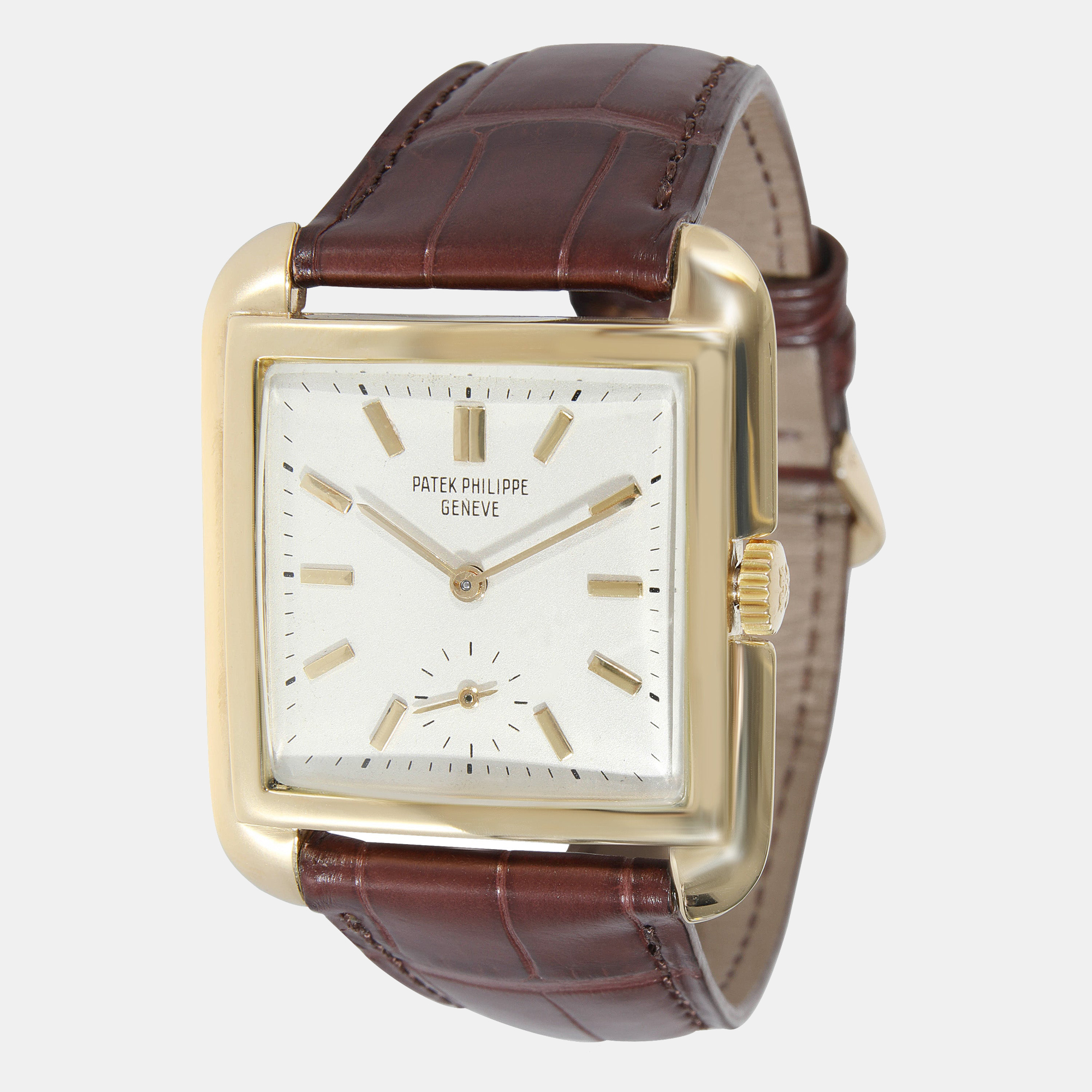 Patek Philippe Silver 18K Yellow Gold Cioccolatone 2486 Women's Wristwatch 31 Mm