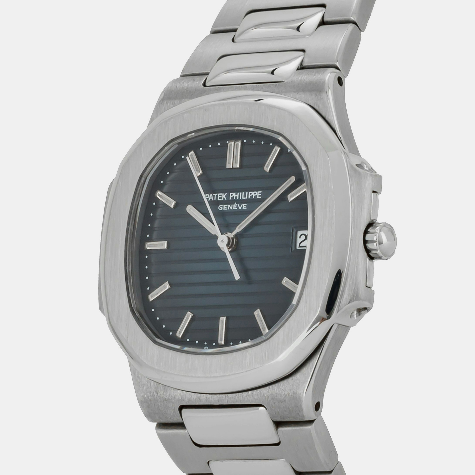Patek Philippe Blue Stainless Steel Nautilus 3900/1A-001 Quartz Women's Wristwatch 32 Mm
