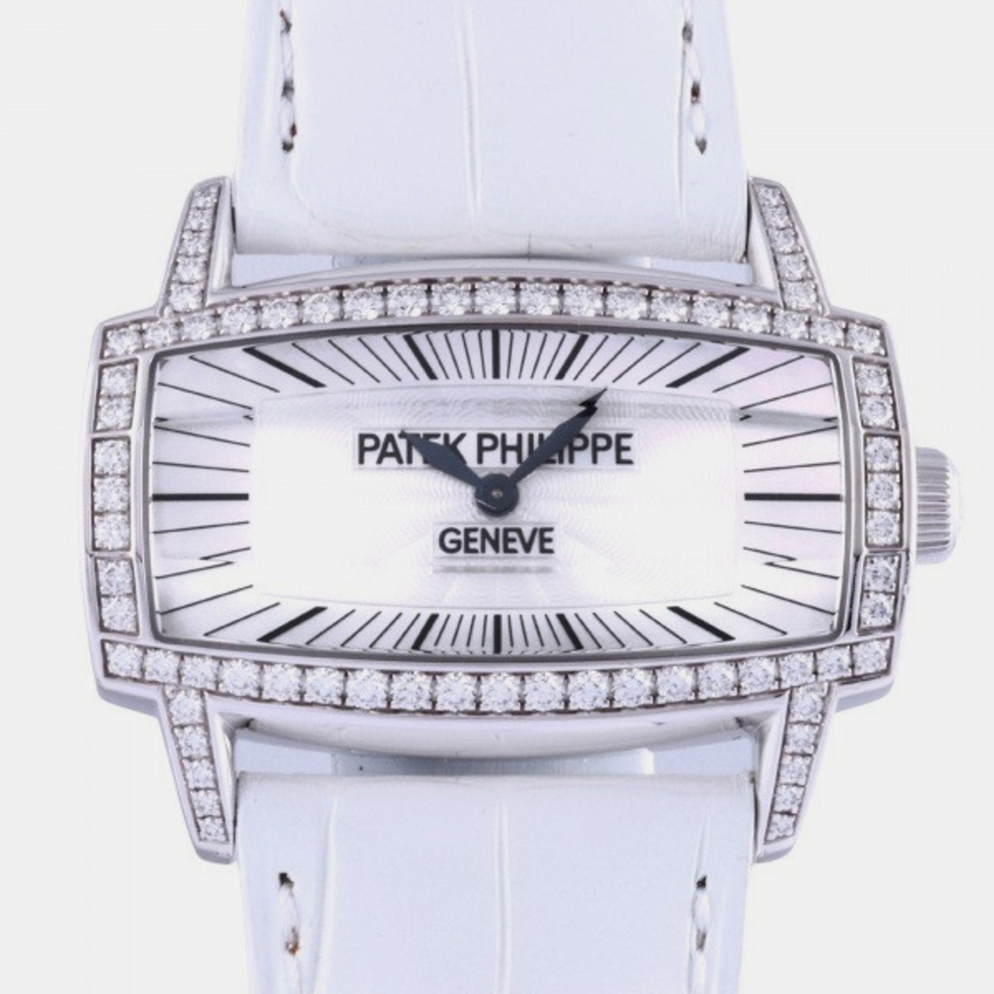 Patek Philippe White 18k White Gold Gondolo 4991G-001 Manual Winding Women's Wristwatch 22 Mm