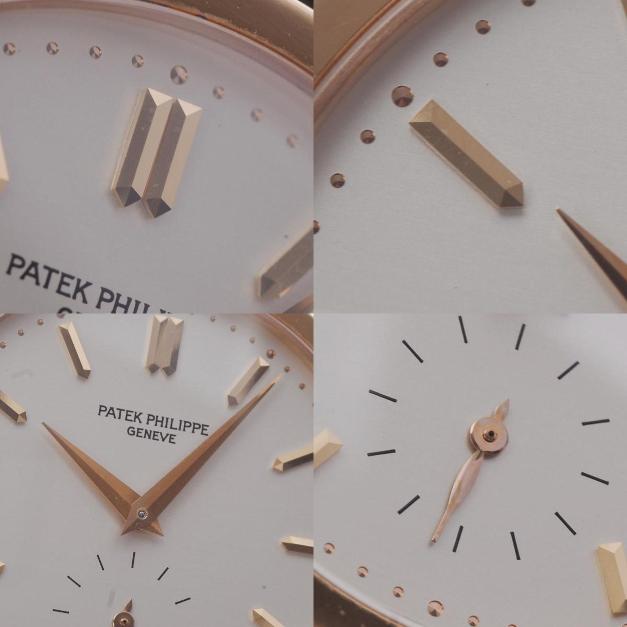 Patek Philippe Silver 18k Rose Gold Calatrava 3796R-014 Manual Winding Women's Wristwatch 30 Mm