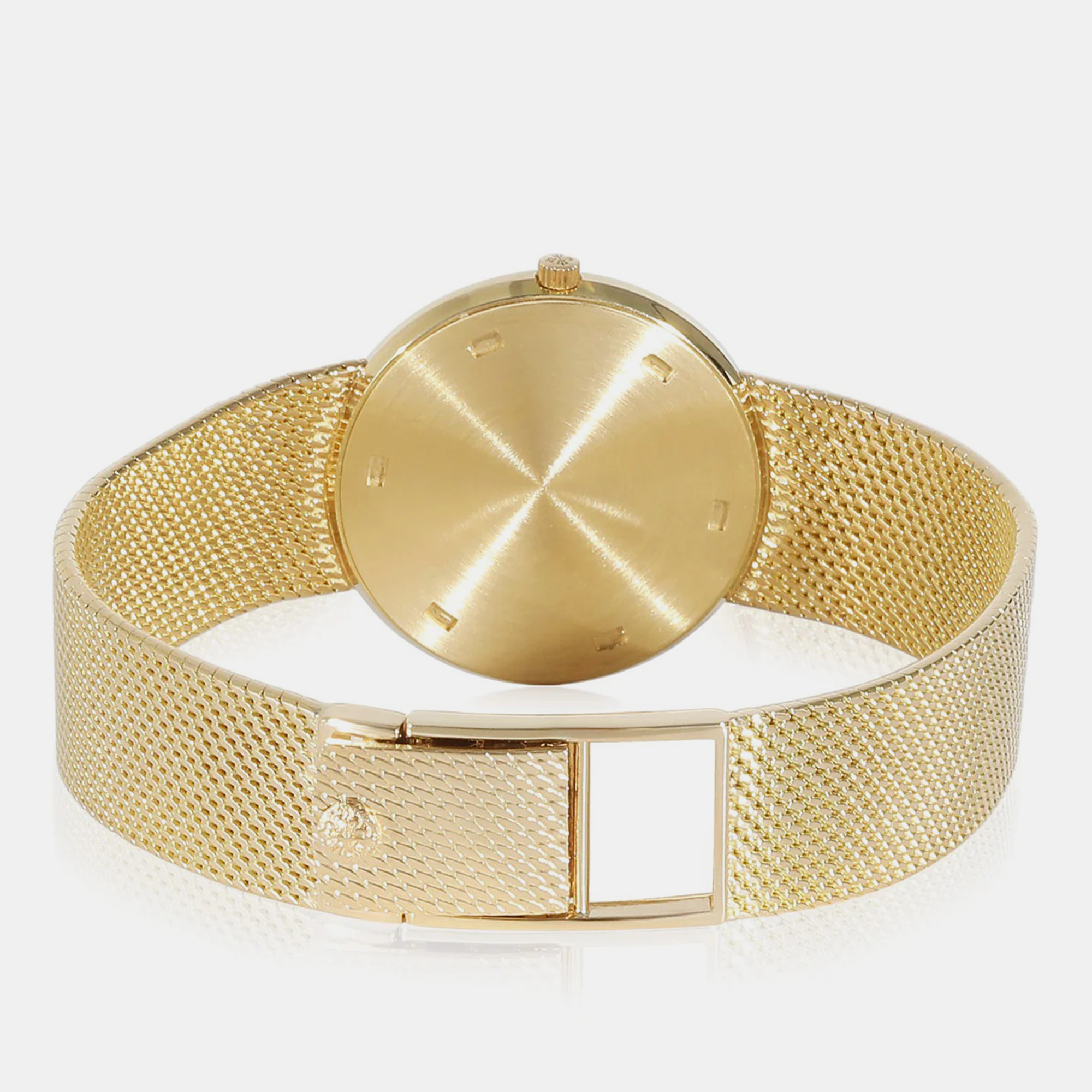 Patek Philippe Silver 18k Yellow Gold Calatrava 3520/13 Manual Winding Women's Wristwatch 32 Mm