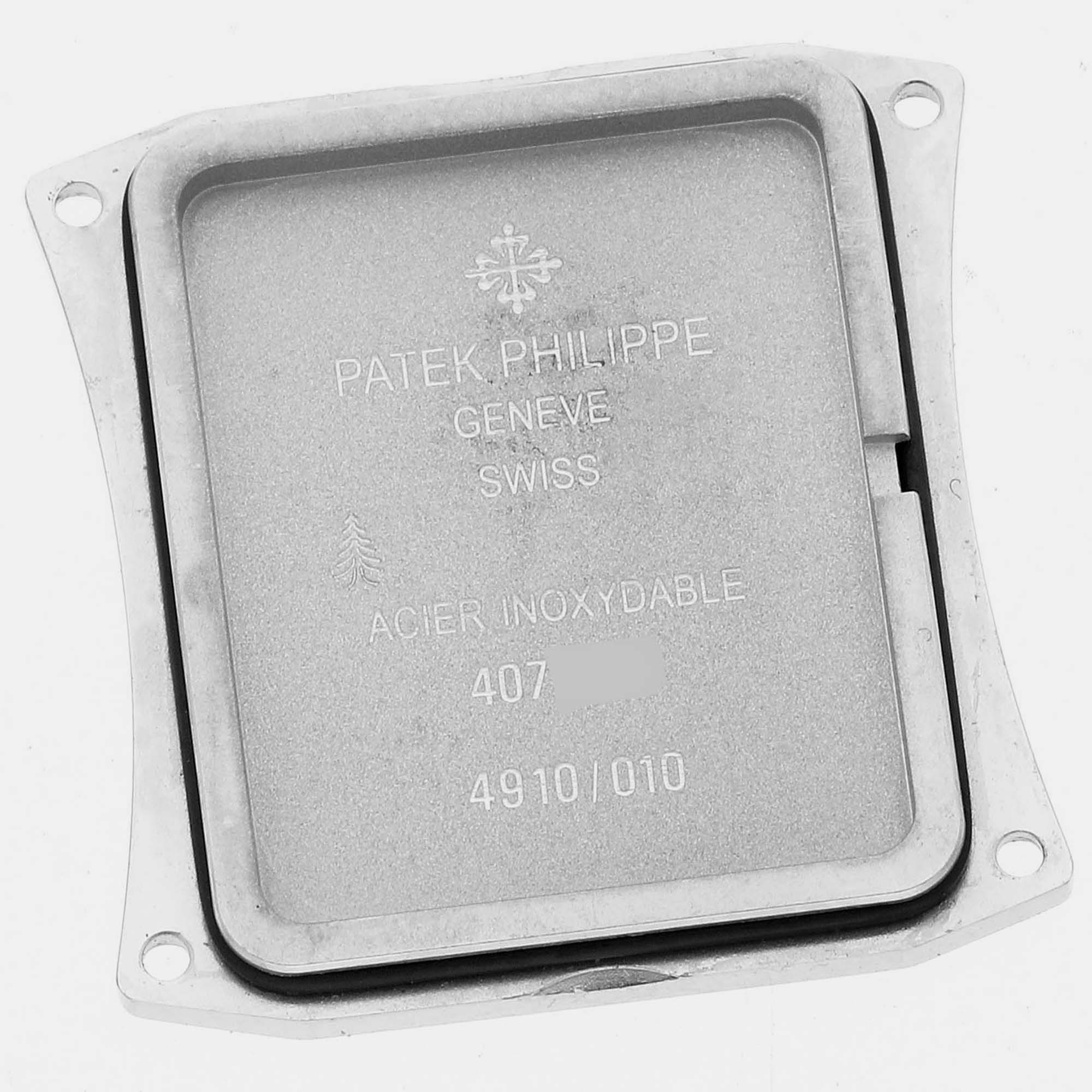 Patek Philippe Silver Stainless Steel Twenty-4 4910 Quartz Women's Wristwatch 25 X 30 Mm