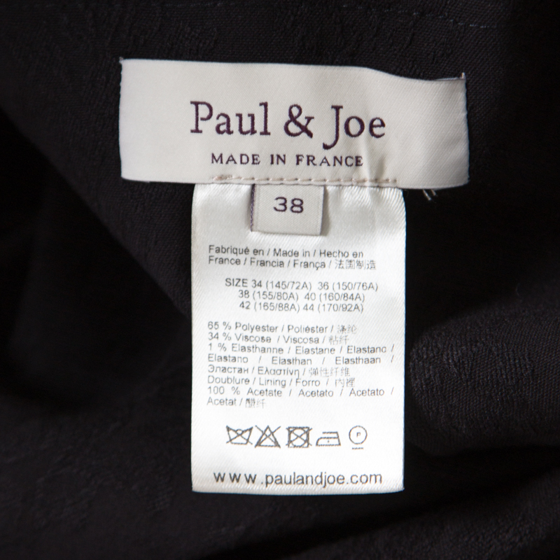 Paul And Joe Black Floral Jacquard Corydale Shift Dress M