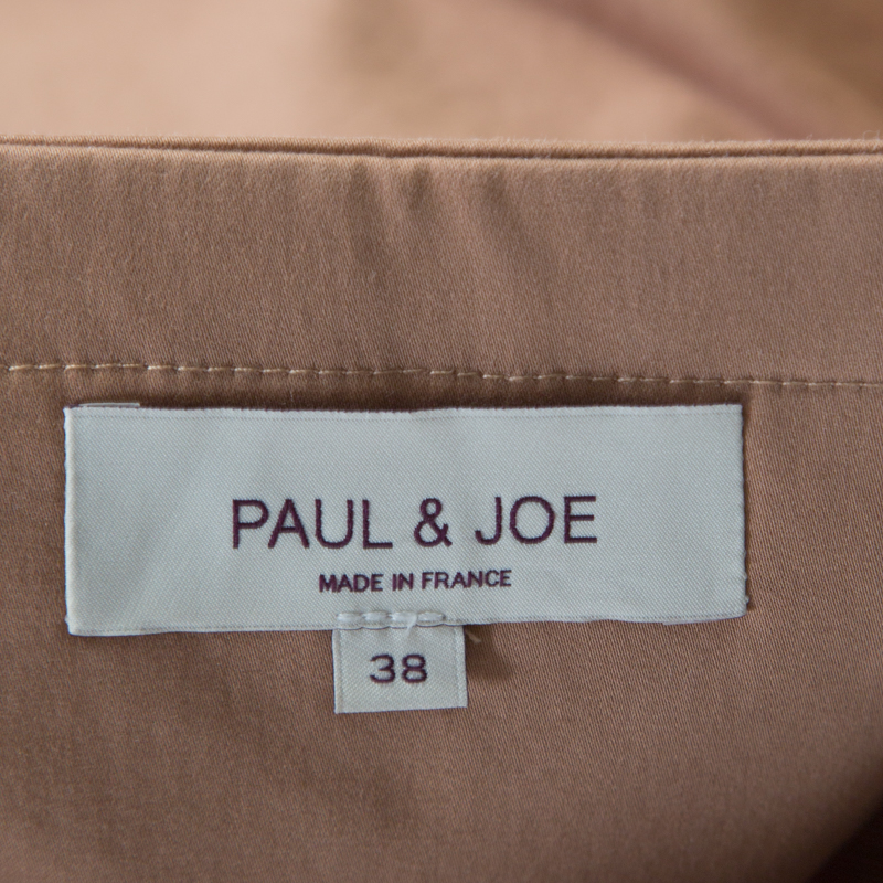 Paul And Joe Brown Lace Up Detail Tiered Veracruz Maxi Dress M