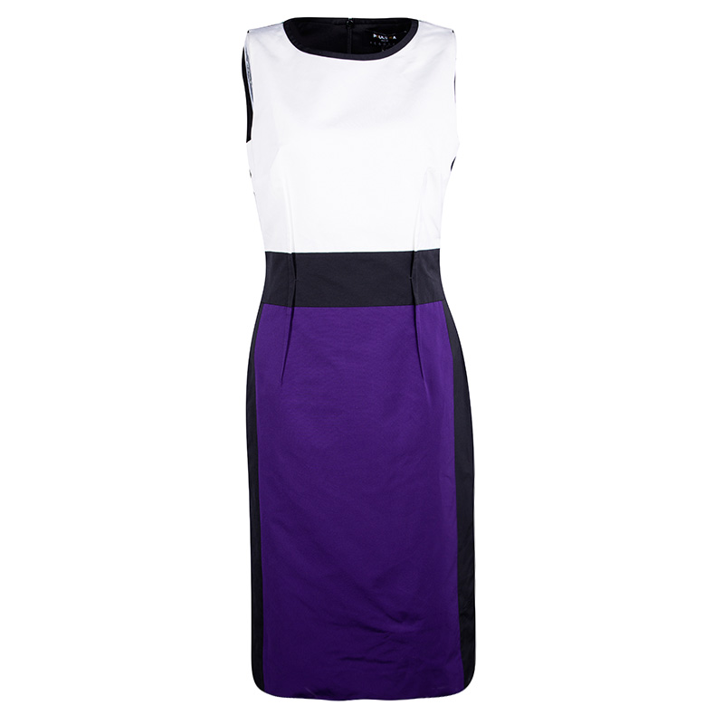 Image of Paule Ka Colorblock Sleeveless Shift Dress M