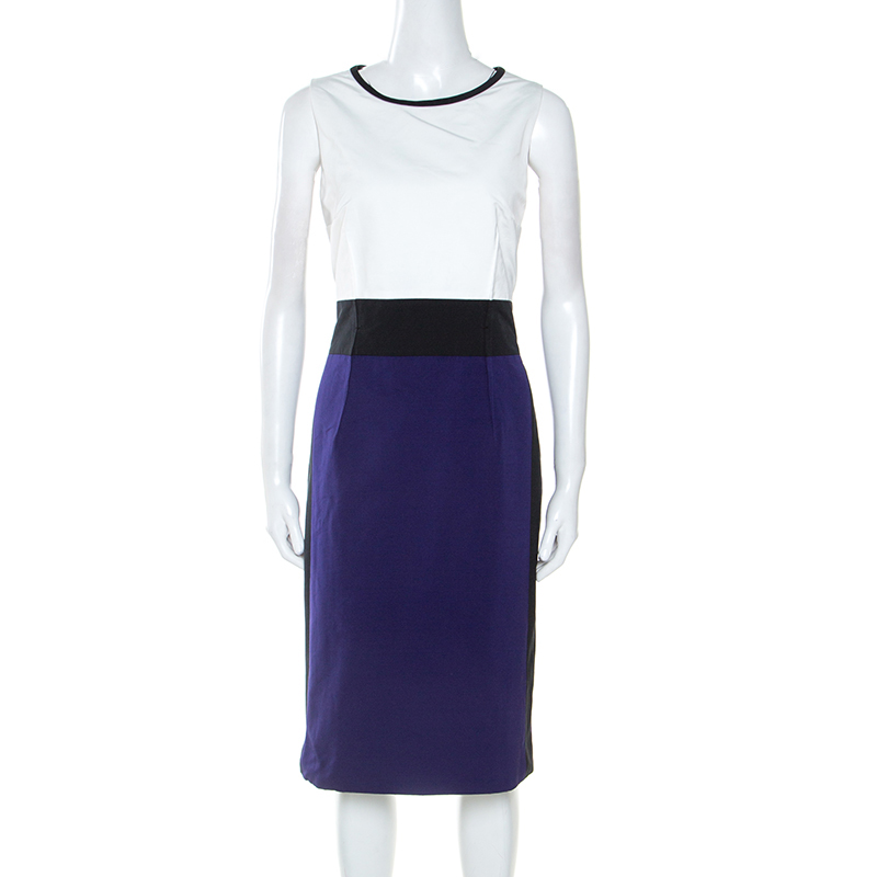 Image of Paule Ka Colorblock Sleeveless Shift Dress XL