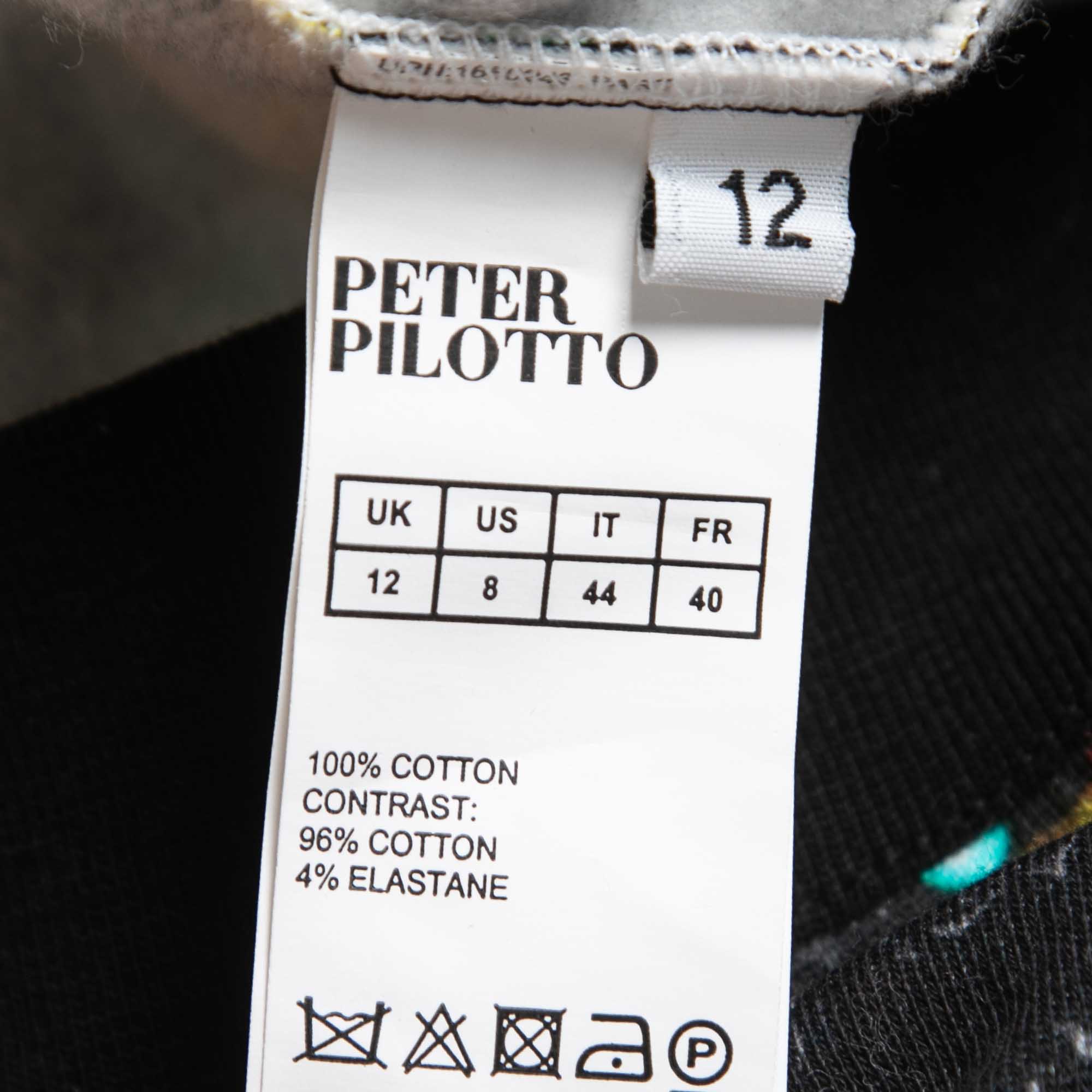 Peter Pilotto Black/Multicolor Printed Cotton Sweatshirt M