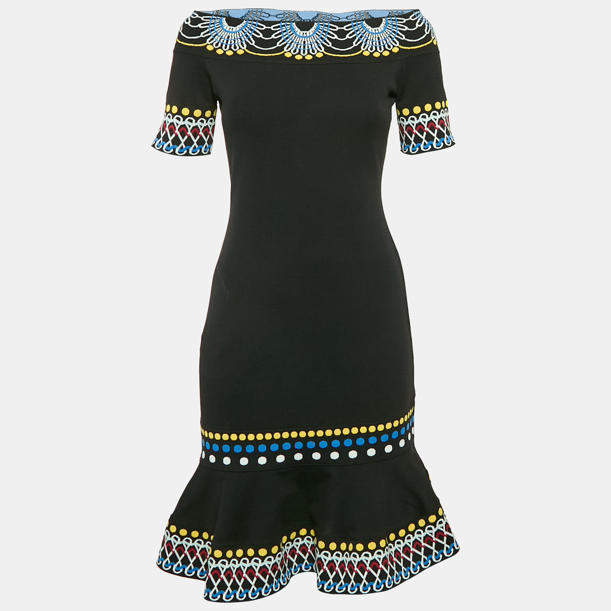 Peter Pilotto Black Knit Pattern Detail Off Shoulder Mini Dress M
Peter Pilotto Black Knit Pattern Detail Off Shoulder Mini Dress M