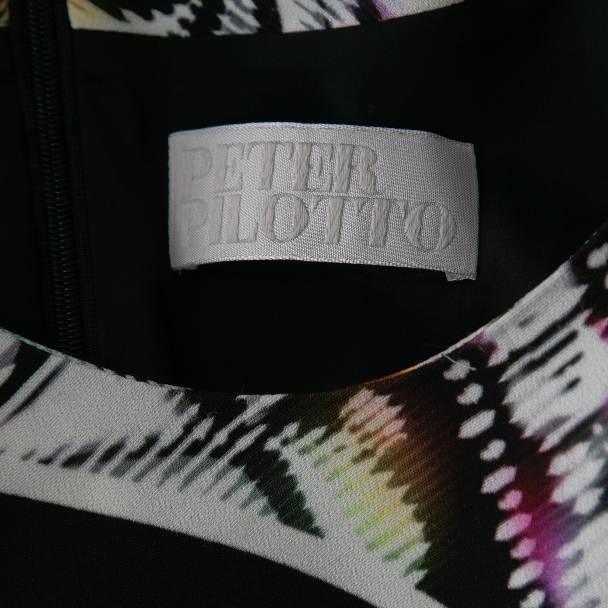 Peter Pilotto Multicolor Digital Print Belted Sheath Dress M