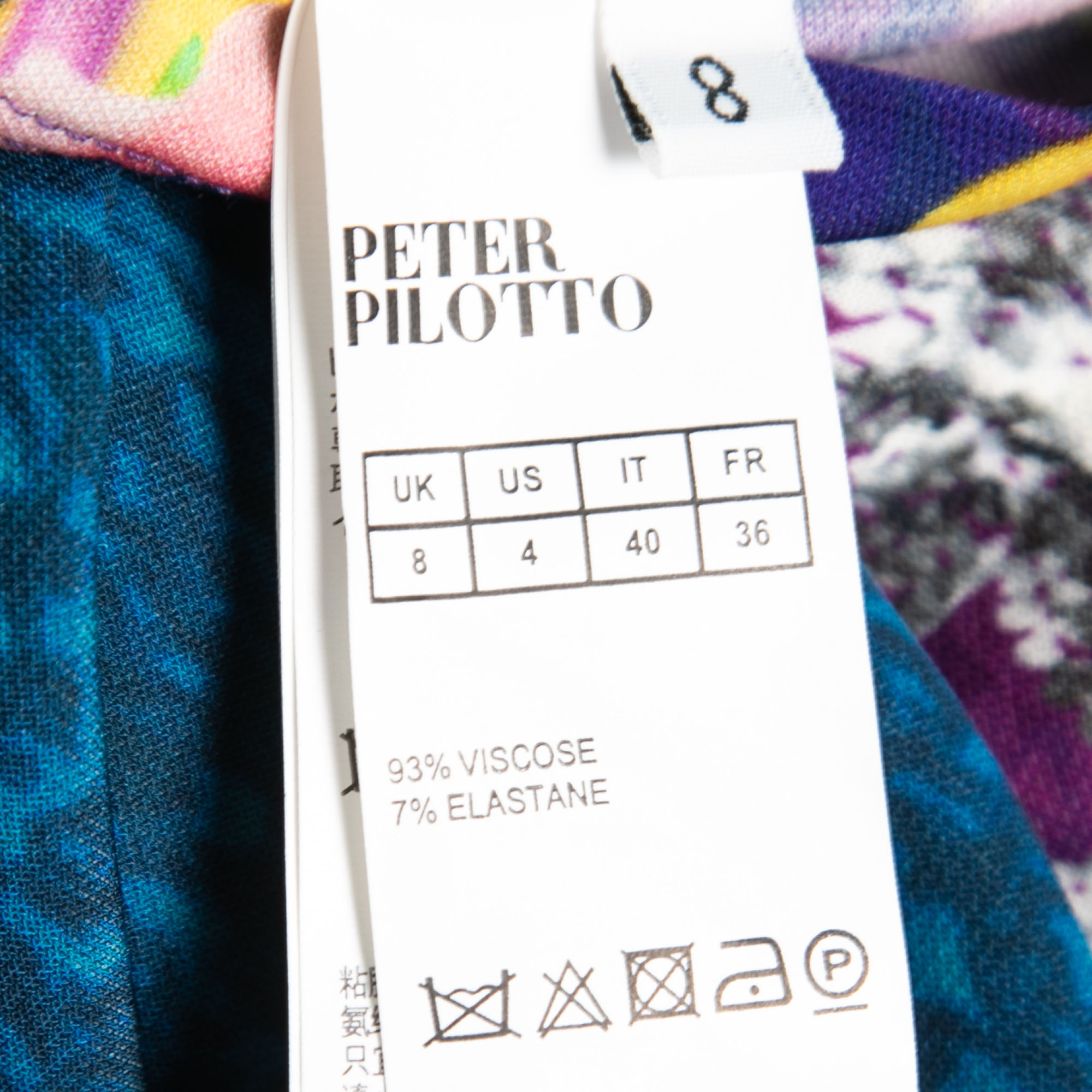 Peter Pilotto Multicolor Marine Print Jersey Long Sleeve Bodycon Dress S