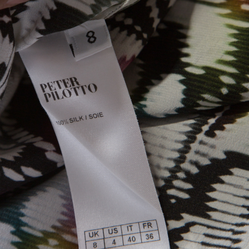 Peter Pilotto Multicolor Paisley Print Silk Long Sleeve Blouse S