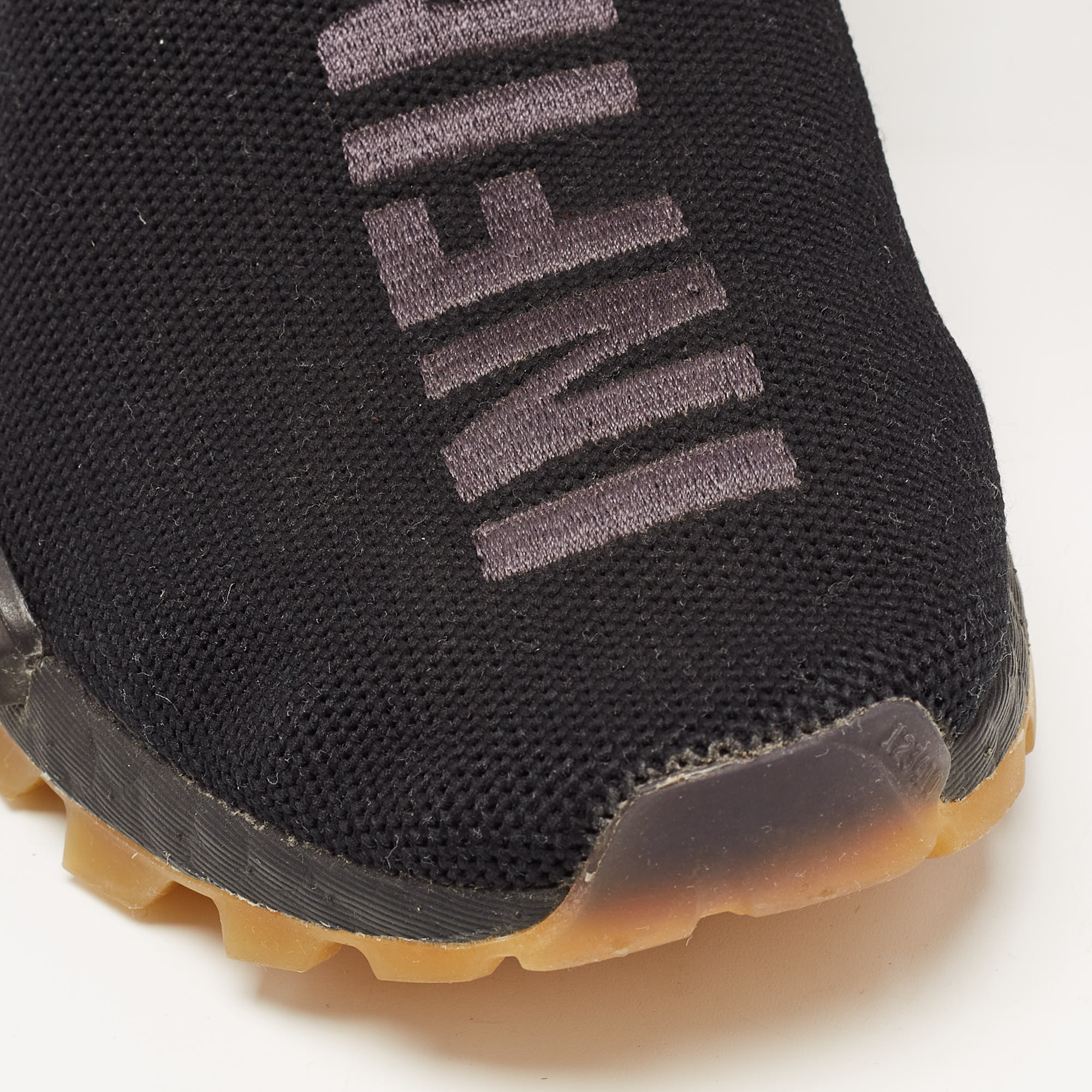 Adidas X Pharell Williams NMD Black Fabric Hu Trail Holi Low Top Sneakers Size 38.5