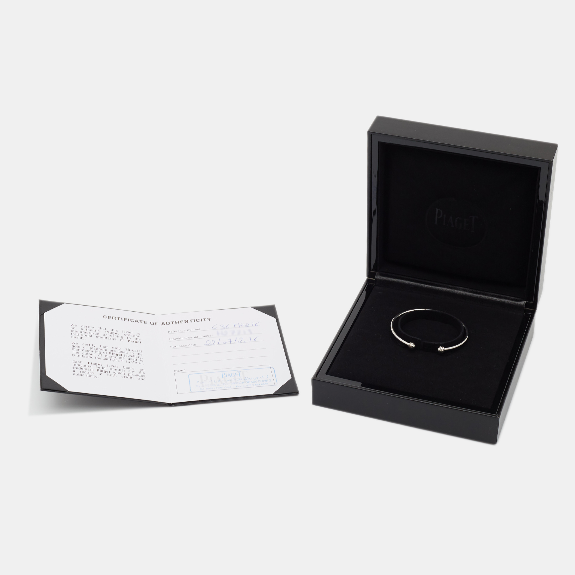 Piaget Possession 18k White Gold Cuff Bracelet 16