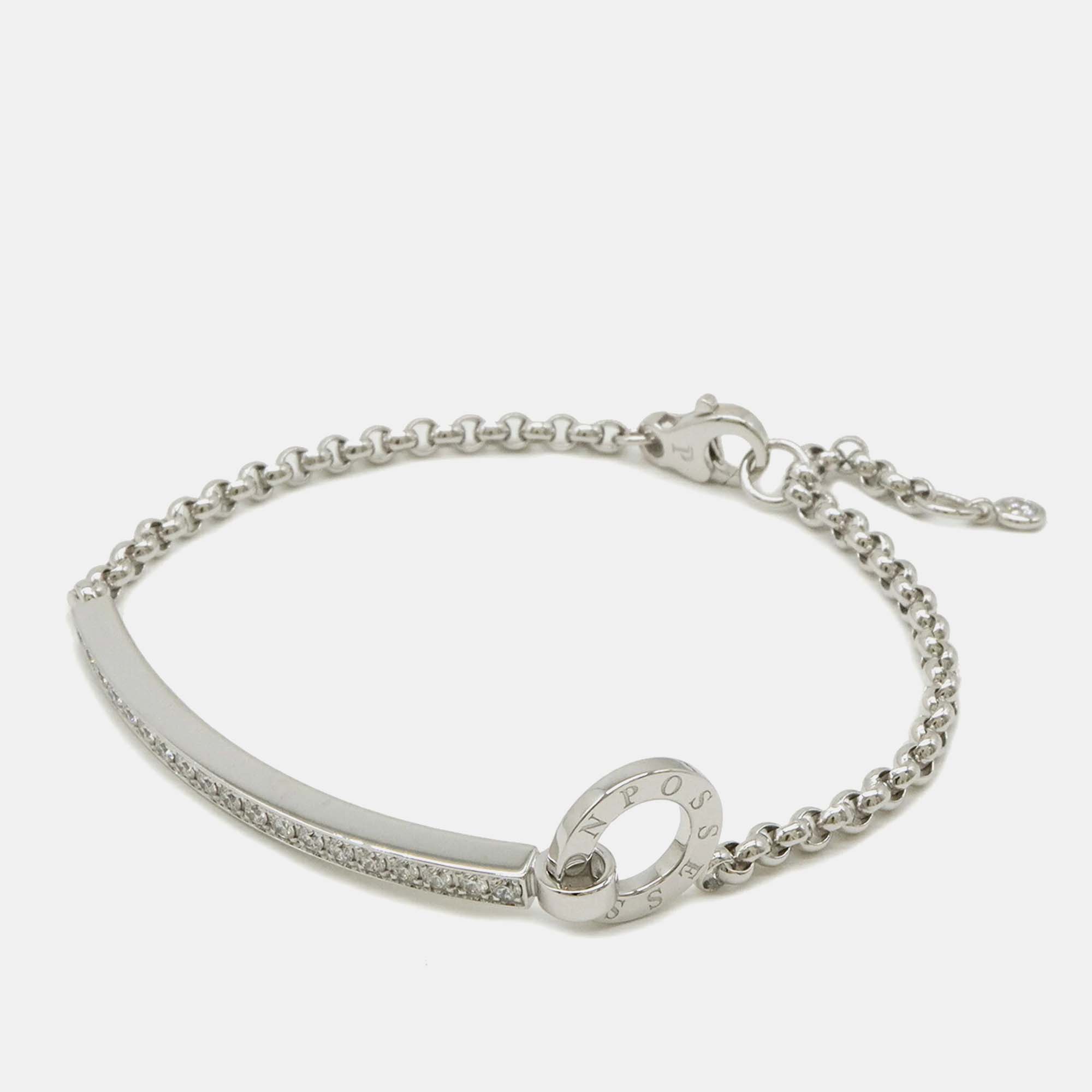 Piaget 18K White Gold and Diamond Possession Bracelet