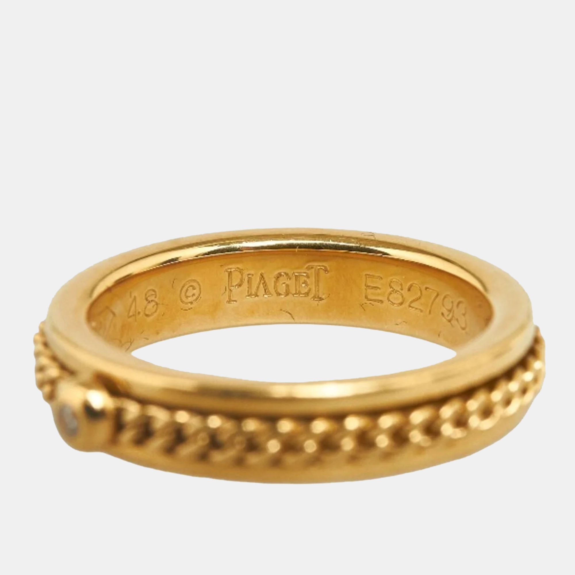 Piaget 18K Yellow Gold And Diamond Possession Band Ring EU 48