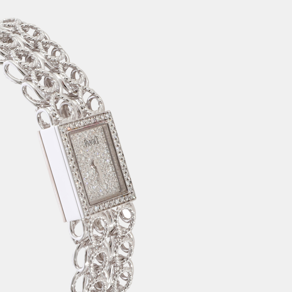 Piaget White 18K White Gold Dress P10905 Quartz Women's Wristwatch 15 Mm