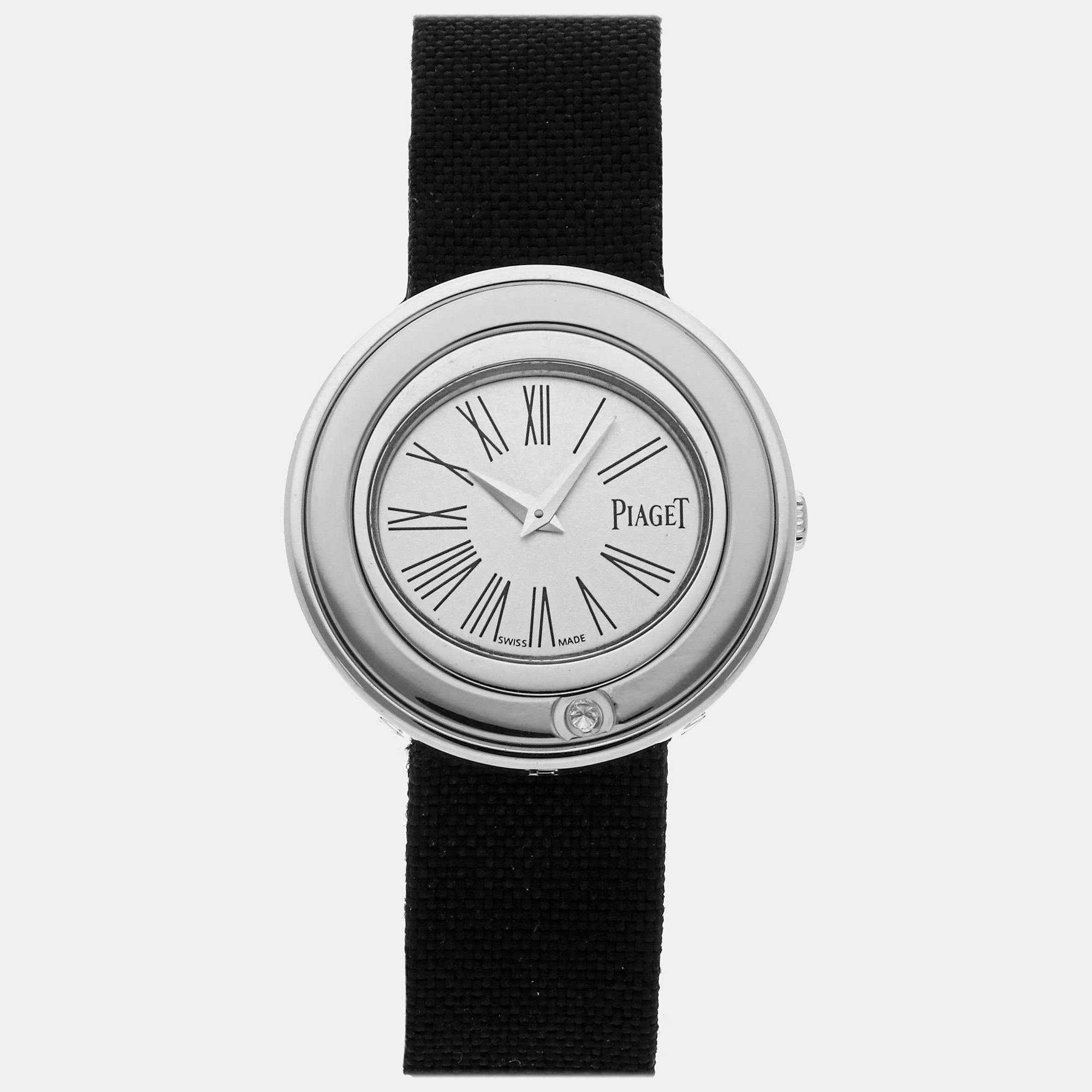 Piaget Silver 18k White Gold Possession G0A35083 Quartz Women's Wristwatch 29 Mm