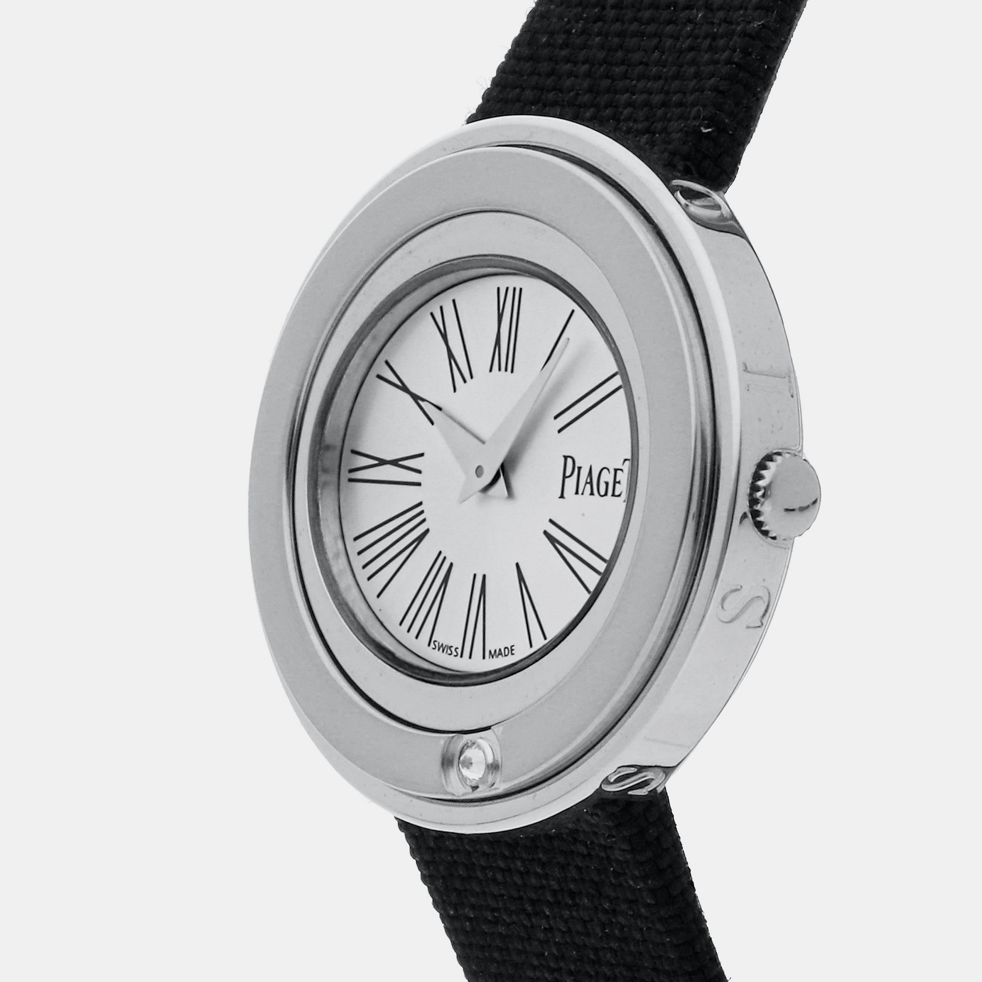 Piaget Silver 18k White Gold Possession G0A35083 Quartz Women's Wristwatch 29 Mm
