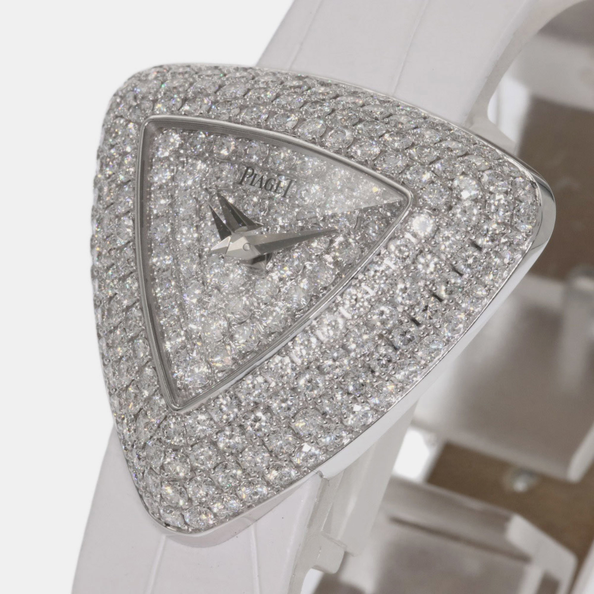 Piaget Diamond 18k White Gold Limelight P10318 Quartz Women's Wristwatch 30 Mm