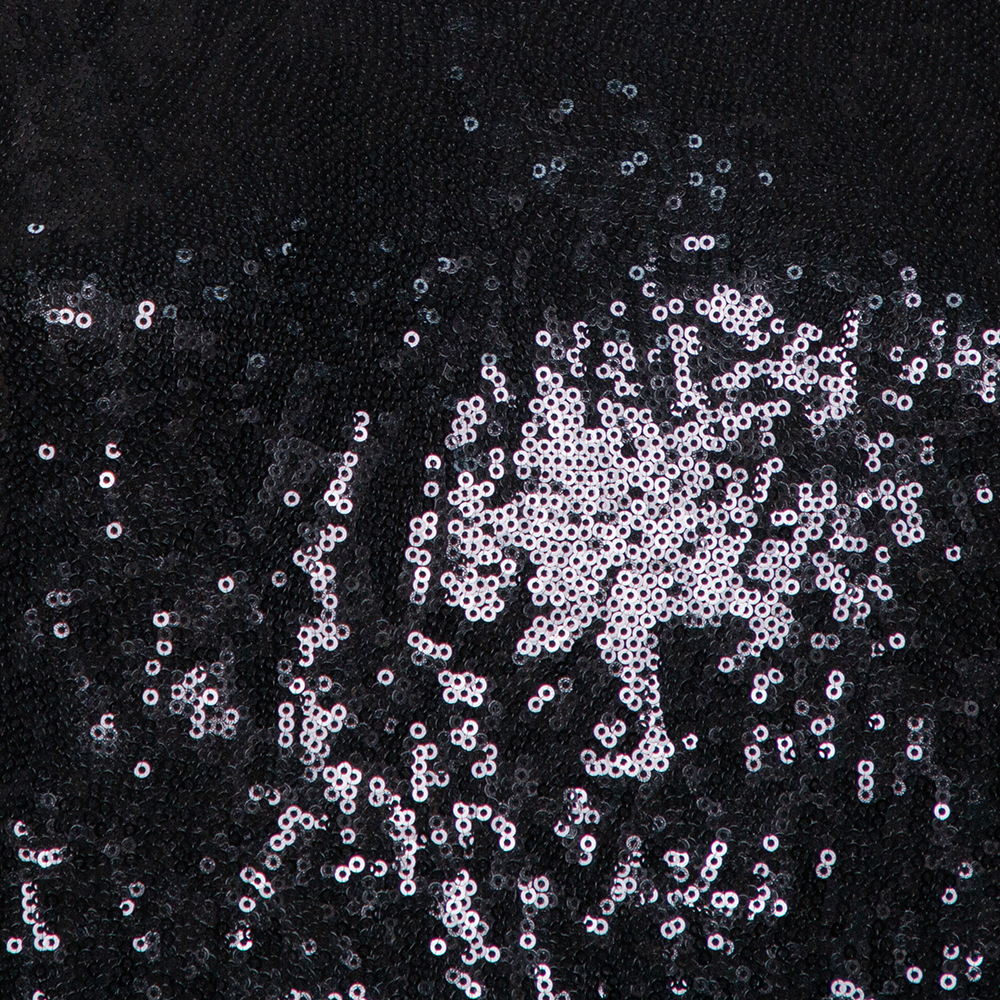 Pierre Balmain Black Sequin Embellished Oversized Knit Top M