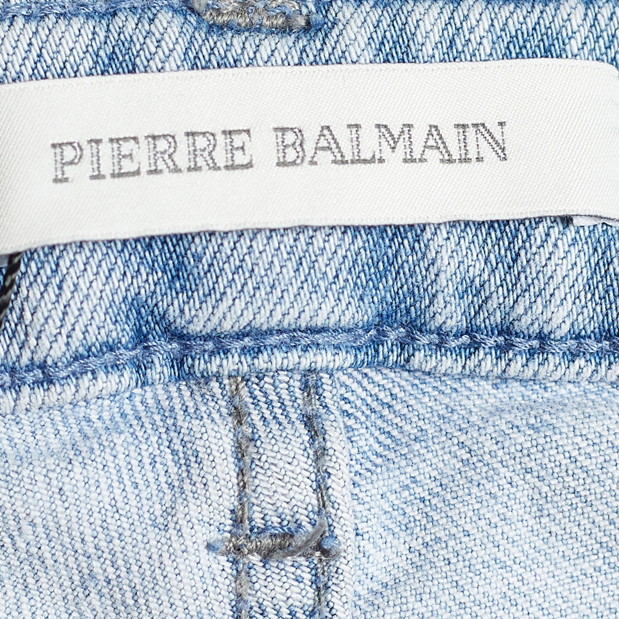Pierre Balmain Blue Denim Distressed Jeans M/Waist 28