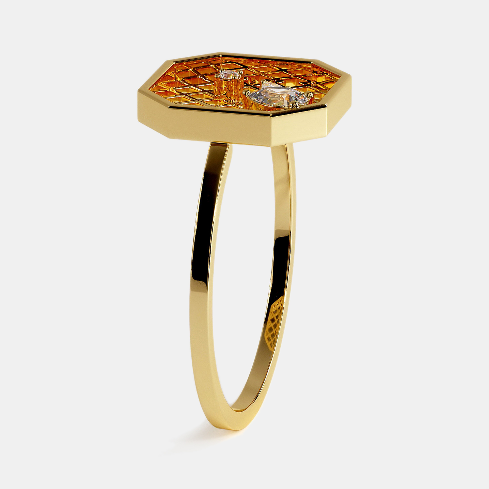 Place Vendome Ring Vendome XII 0.19 Carat Yellow Gold Size 51