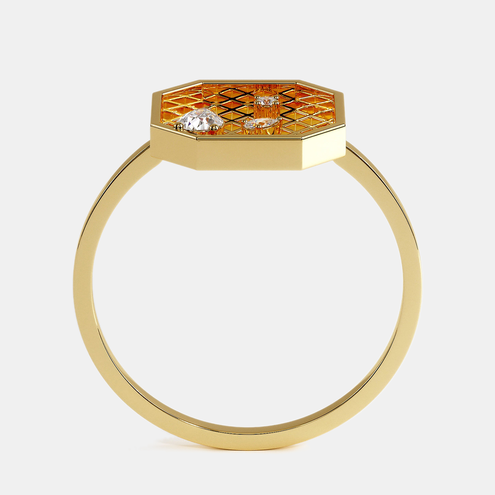 Place Vendome Ring Vendome XII 0.19 Carat Yellow Gold Size 51