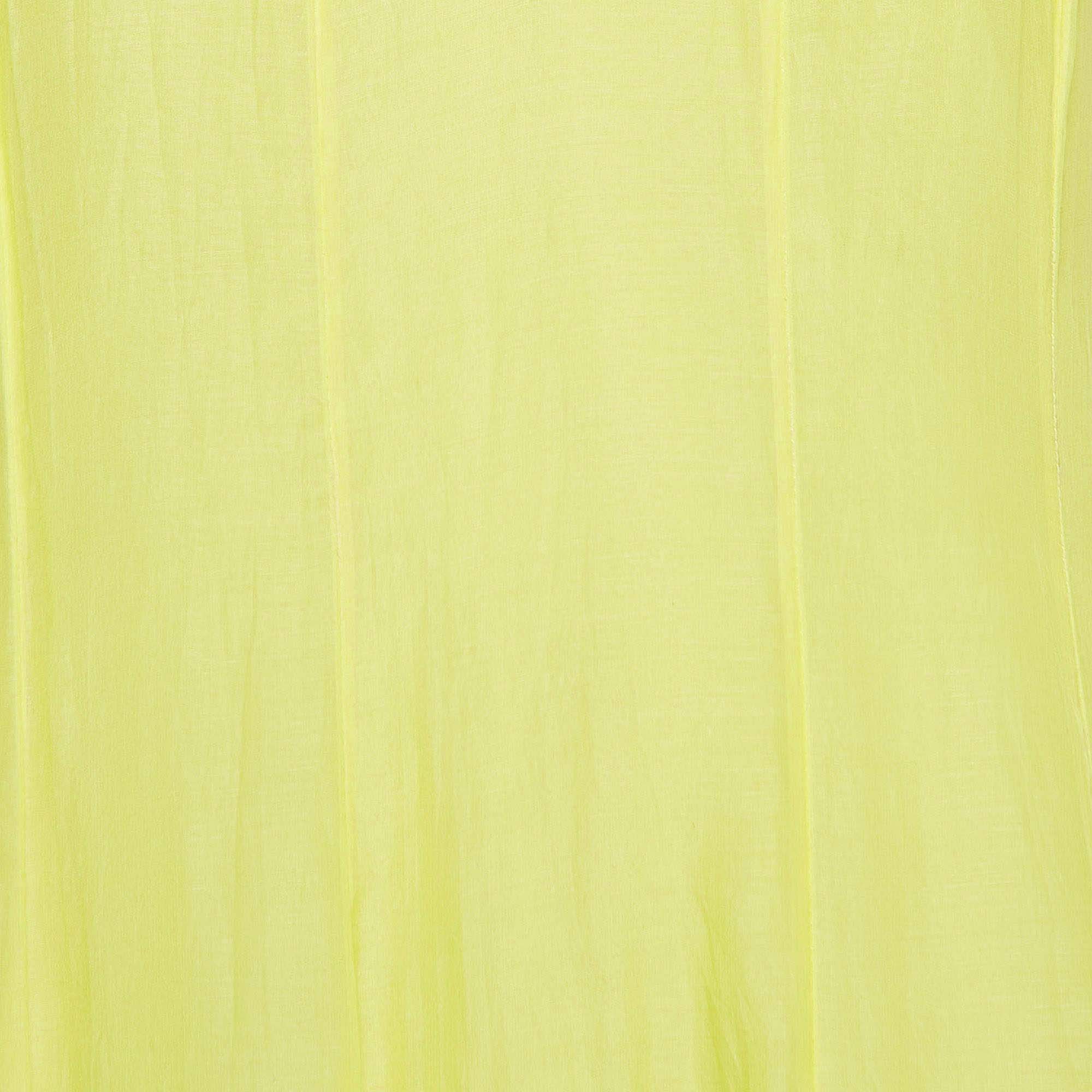 Polo Ralph Lauren Yellow Cotton Wynonna Midi Dress L