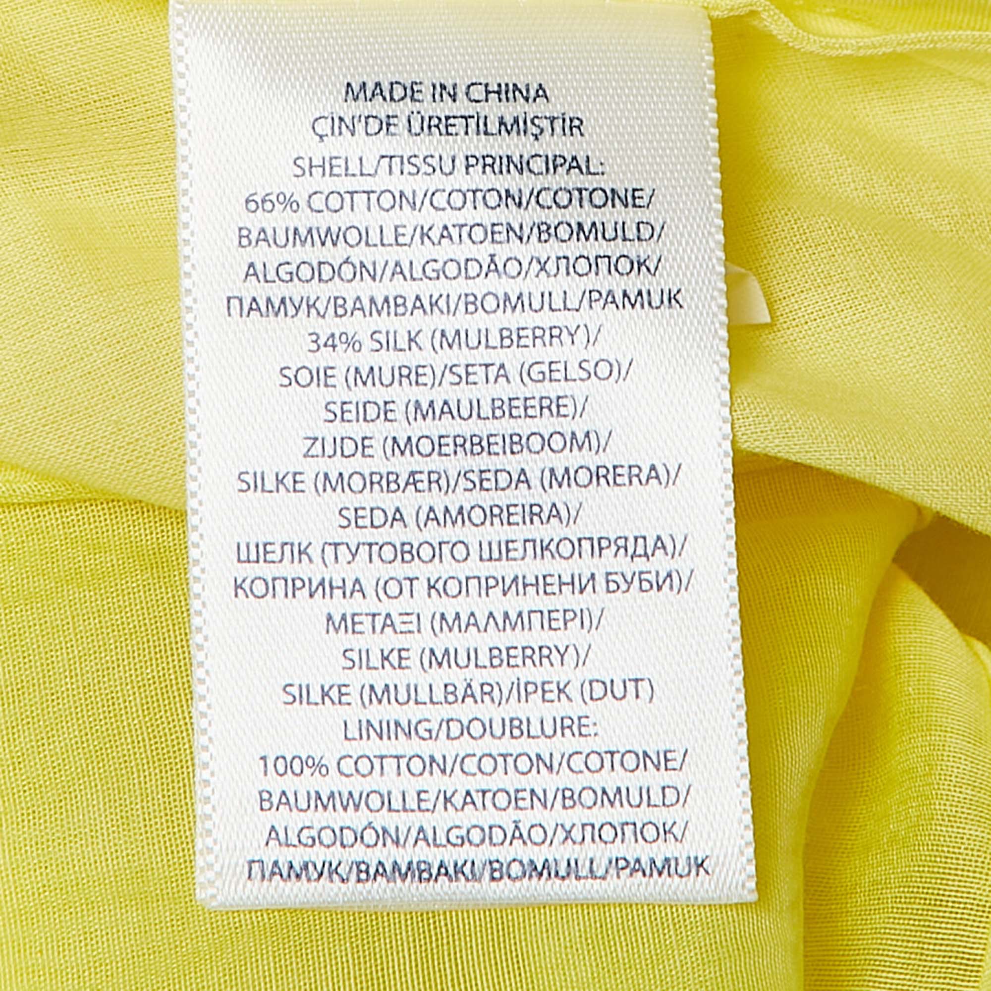 Polo Ralph Lauren Yellow Cotton Wynonna Midi Dress L