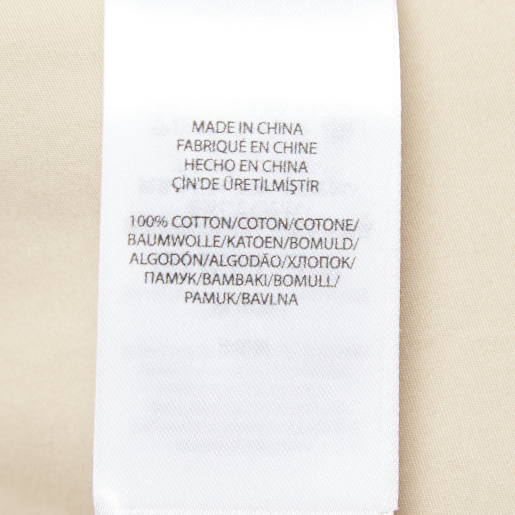 Polo Ralph Lauren Beige Cotton Long Sleeve Midi Dress S