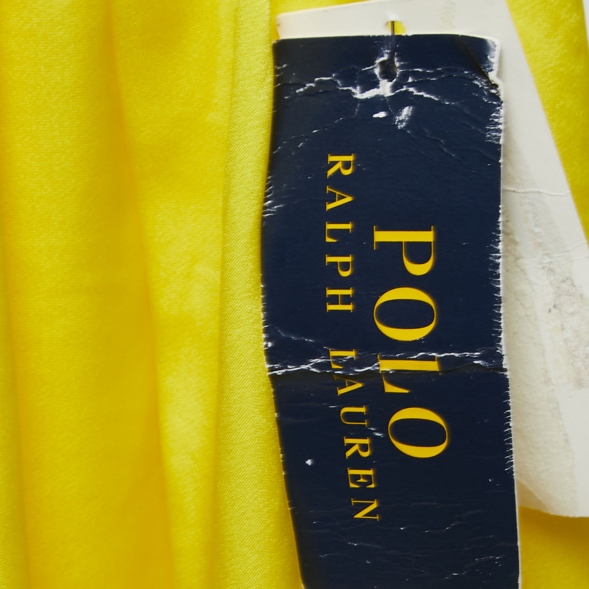 Polo Ralph Lauren Yellow Satin Pleated Back Slit Detailed Sleeveless Top S