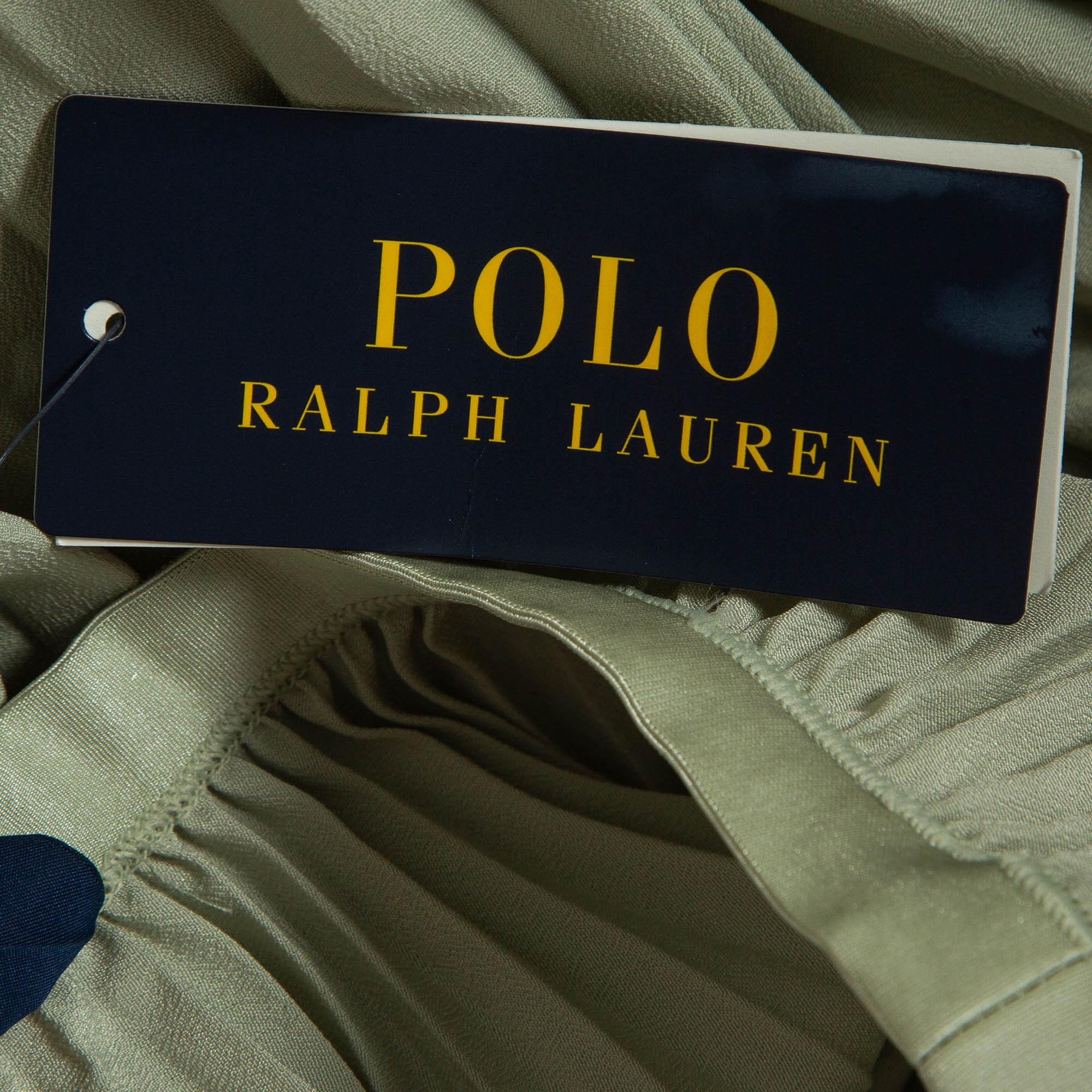 Polo Ralph Lauren Mint Green Pleated Crepe Midi Skirt M