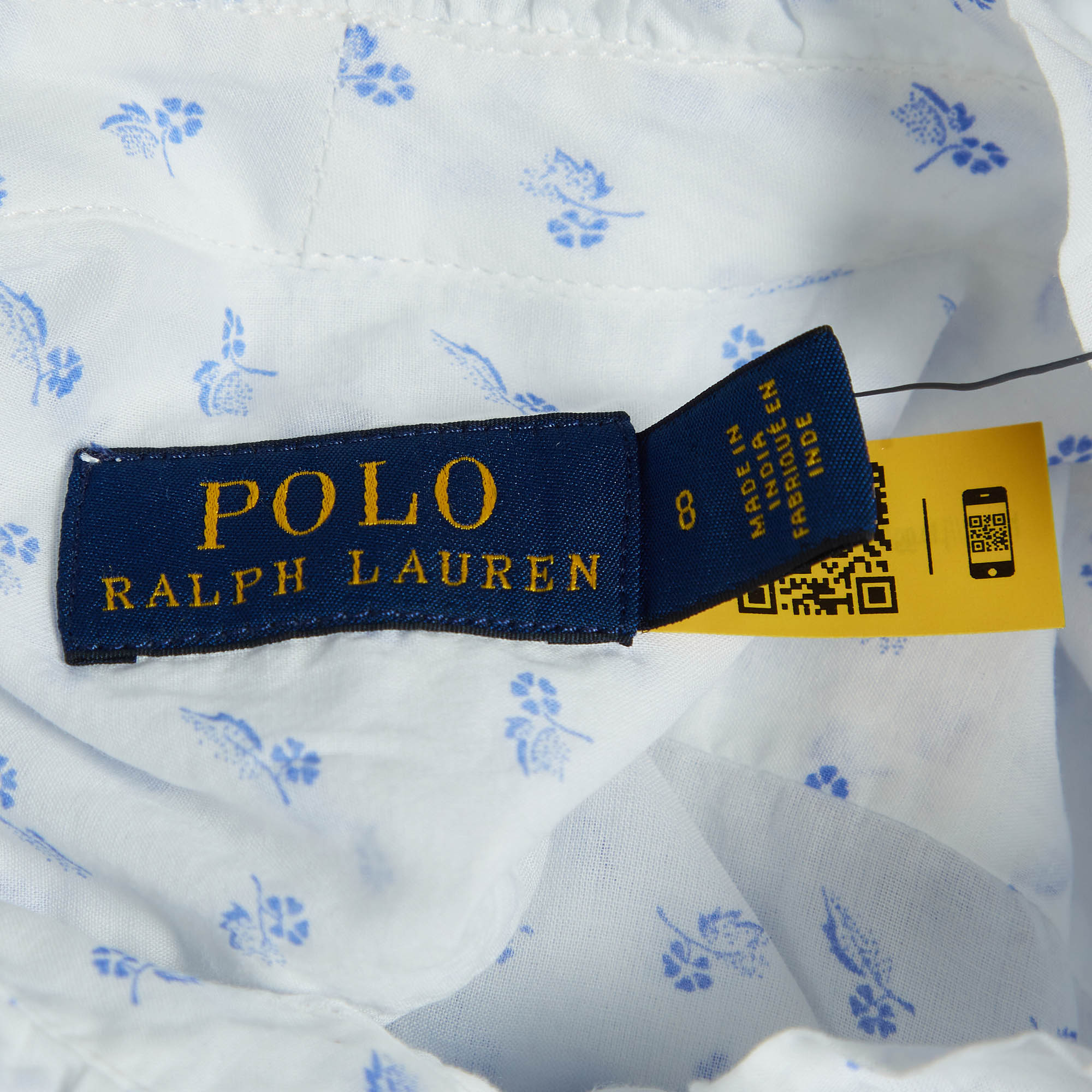 Polo Ralph Lauren White Floral Print Cotton Shirt M