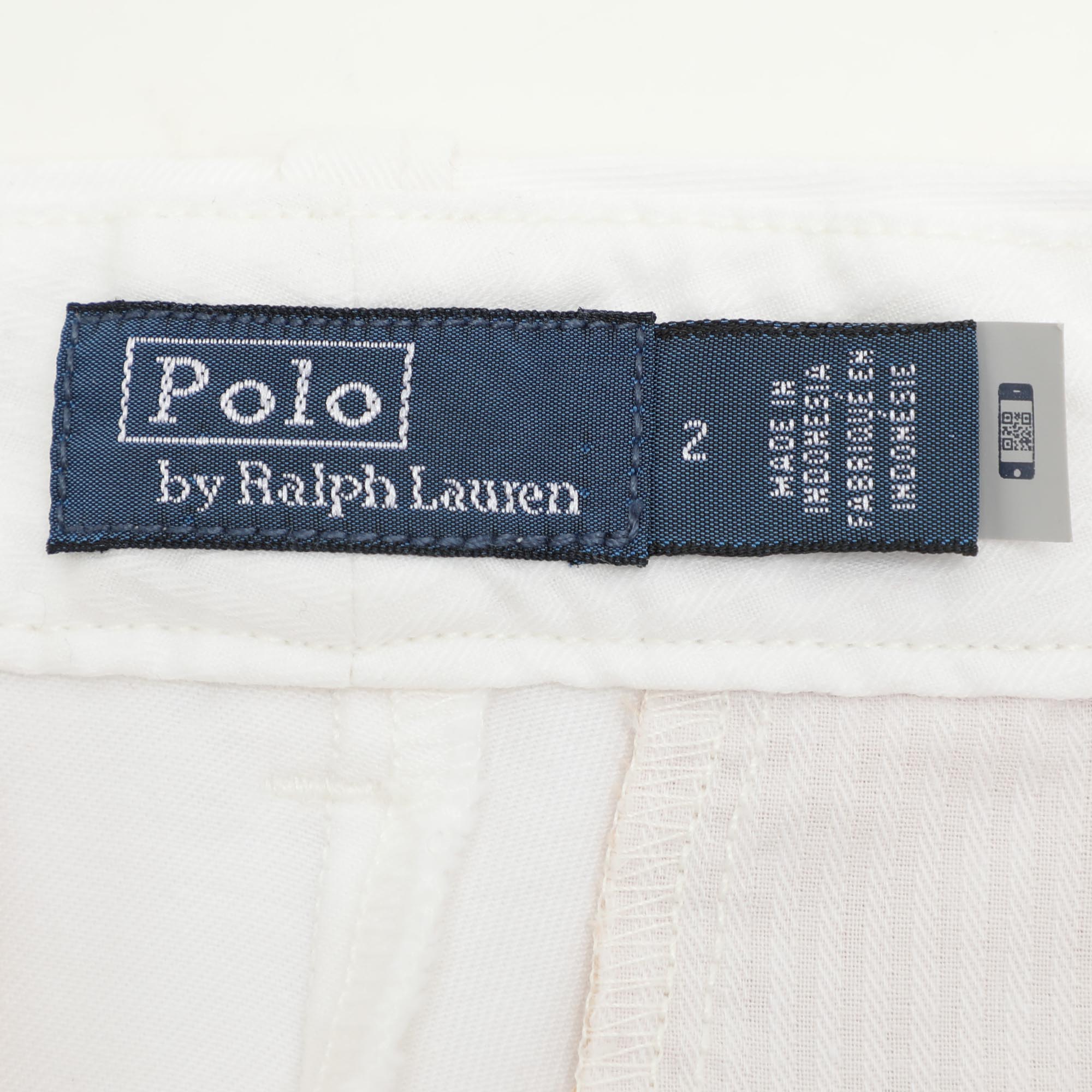 Polo Ralph Lauren White Stretch Fabric The Slim Chino Trouser S