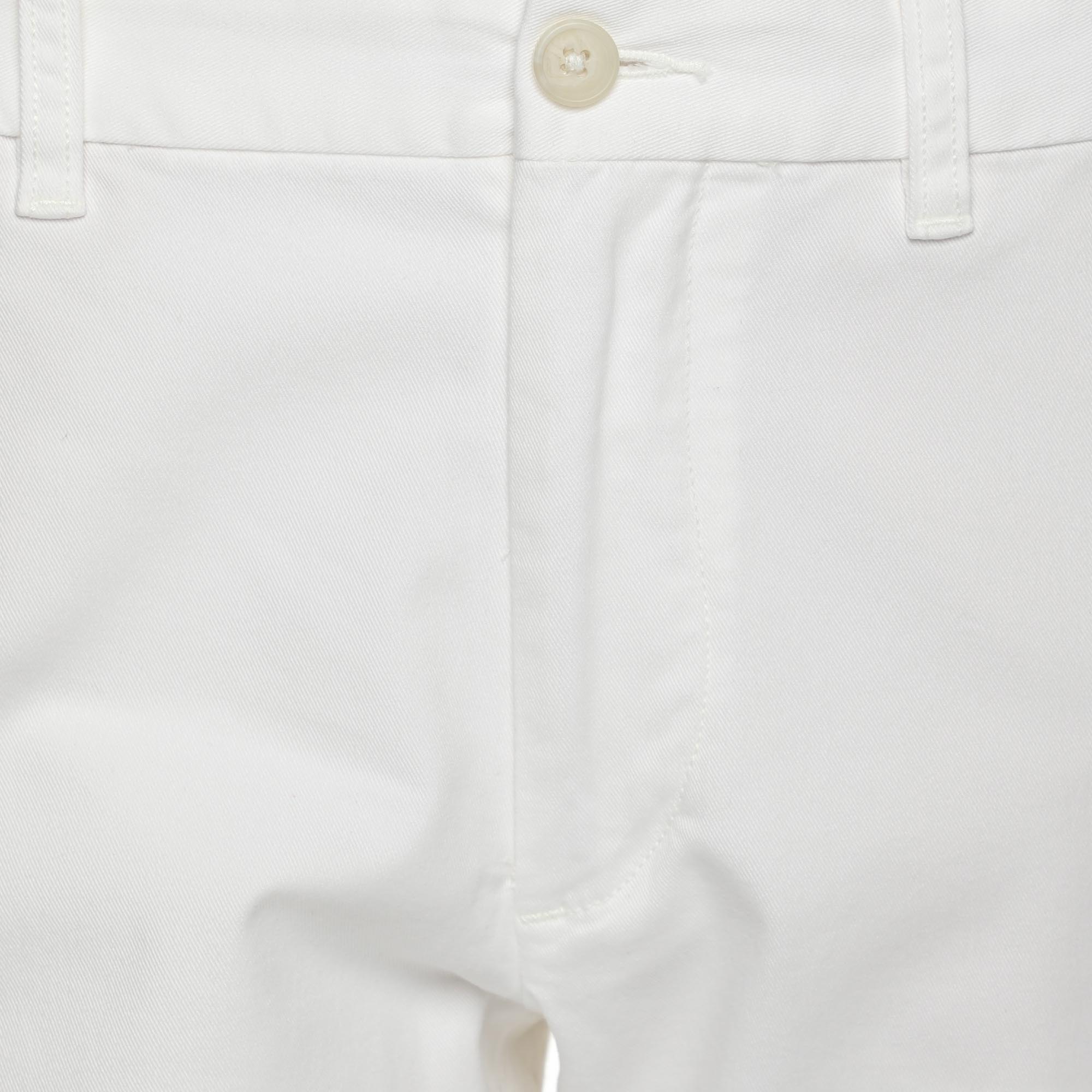 Polo Ralph Lauren White Stretch Fabric The Slim Chino Trouser S