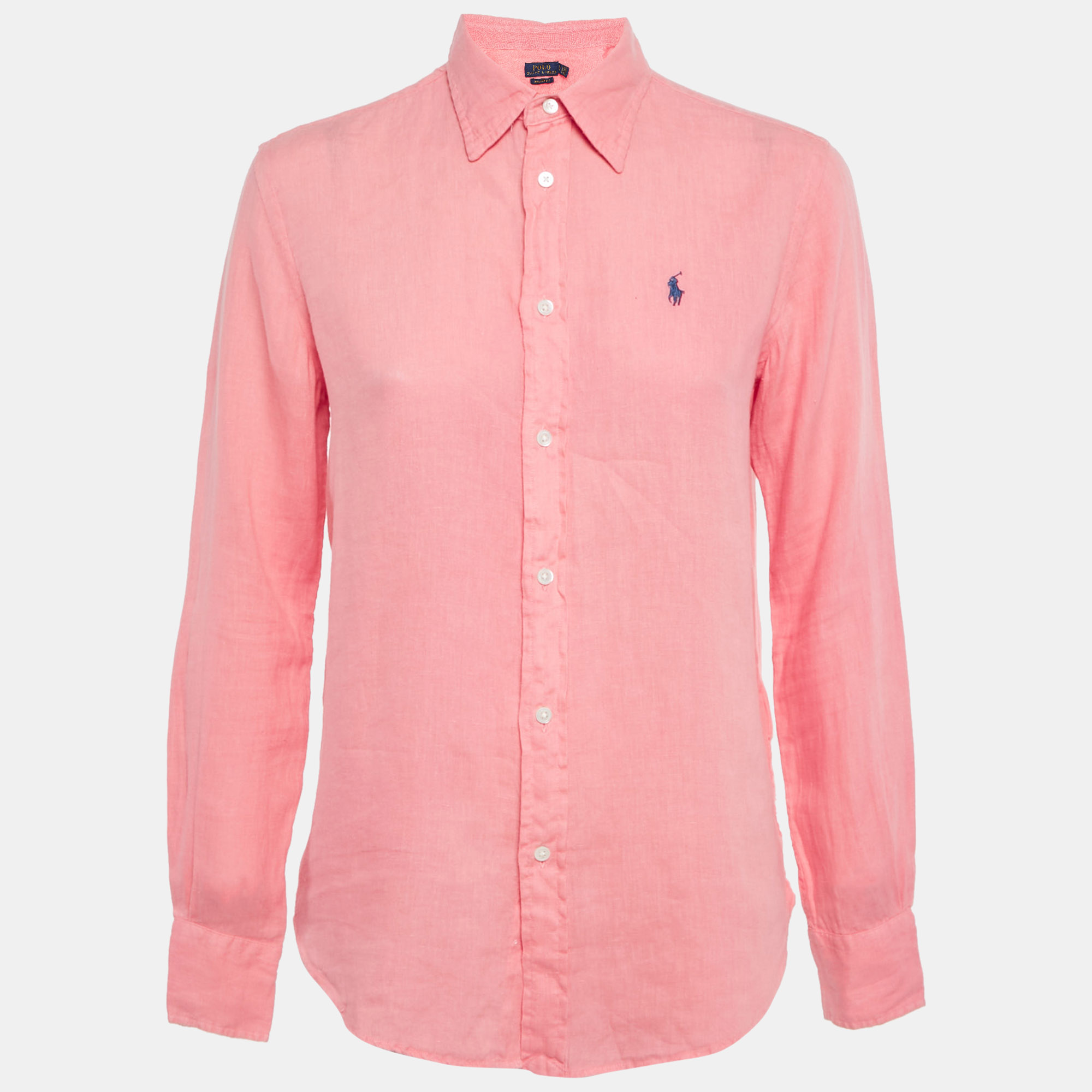 Polo Ralph Lauren Pink Linen Long Sleeve Shirt XS 
Polo Ralph Lauren Pink Linen Long Sleeve Shirt XS
