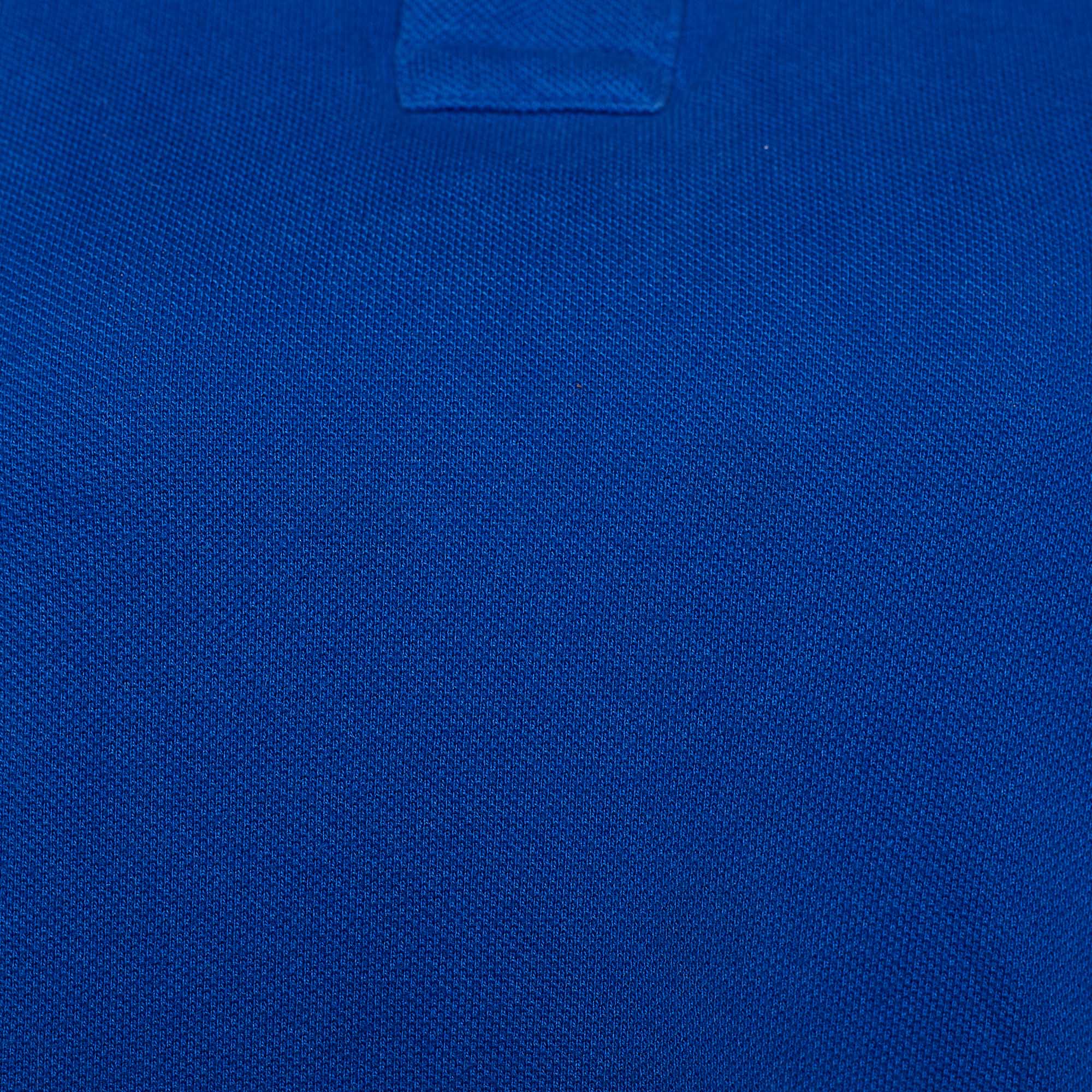 Polo Ralph Lauren Blue Logo Embroidered Cotton Pique Polo T-Shirt M
