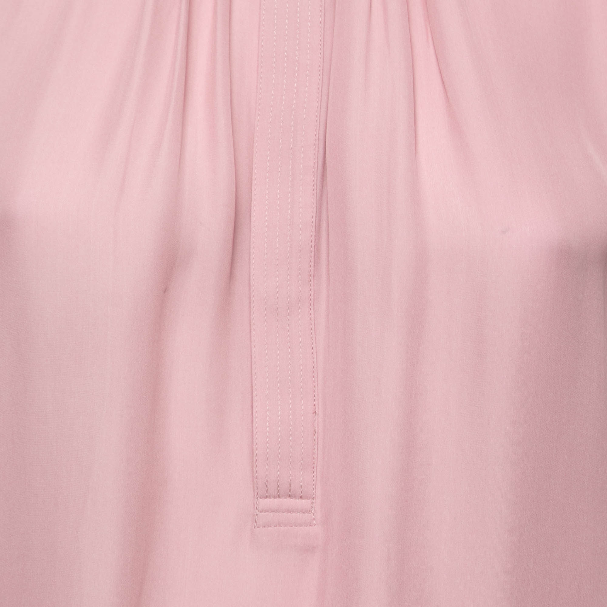 Polo Ralph Lauren Pink Silk Blend Full Sleeve Blouse S