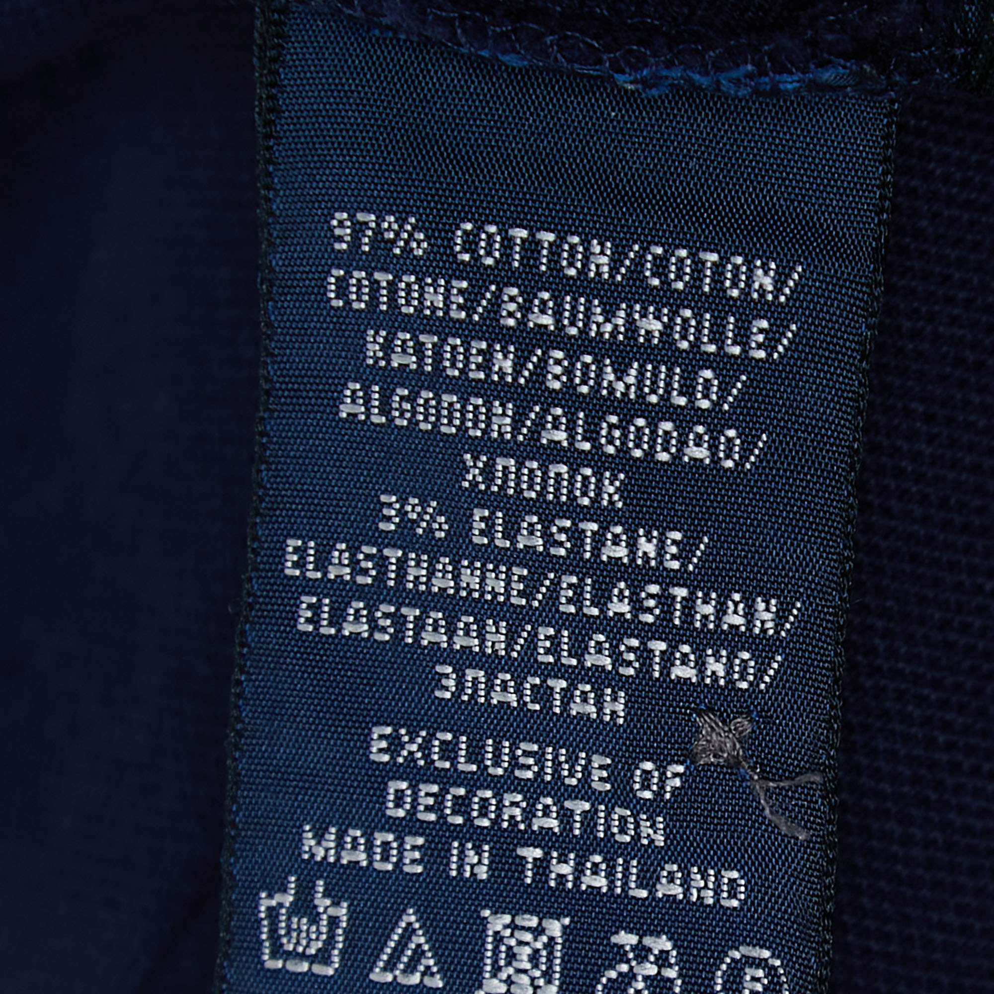 Ralph Lauren Navy Blue Cotton Knit Polo T-Shirt XS