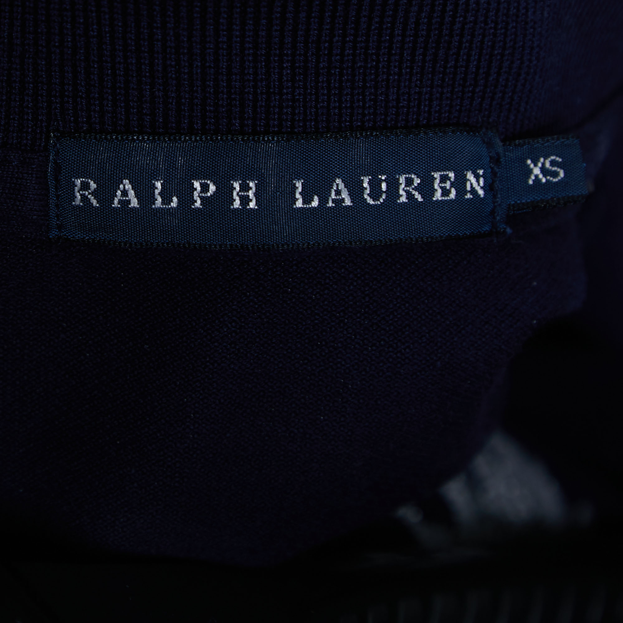 Ralph Lauren Navy Blue Cotton Knit Polo T-Shirt XS