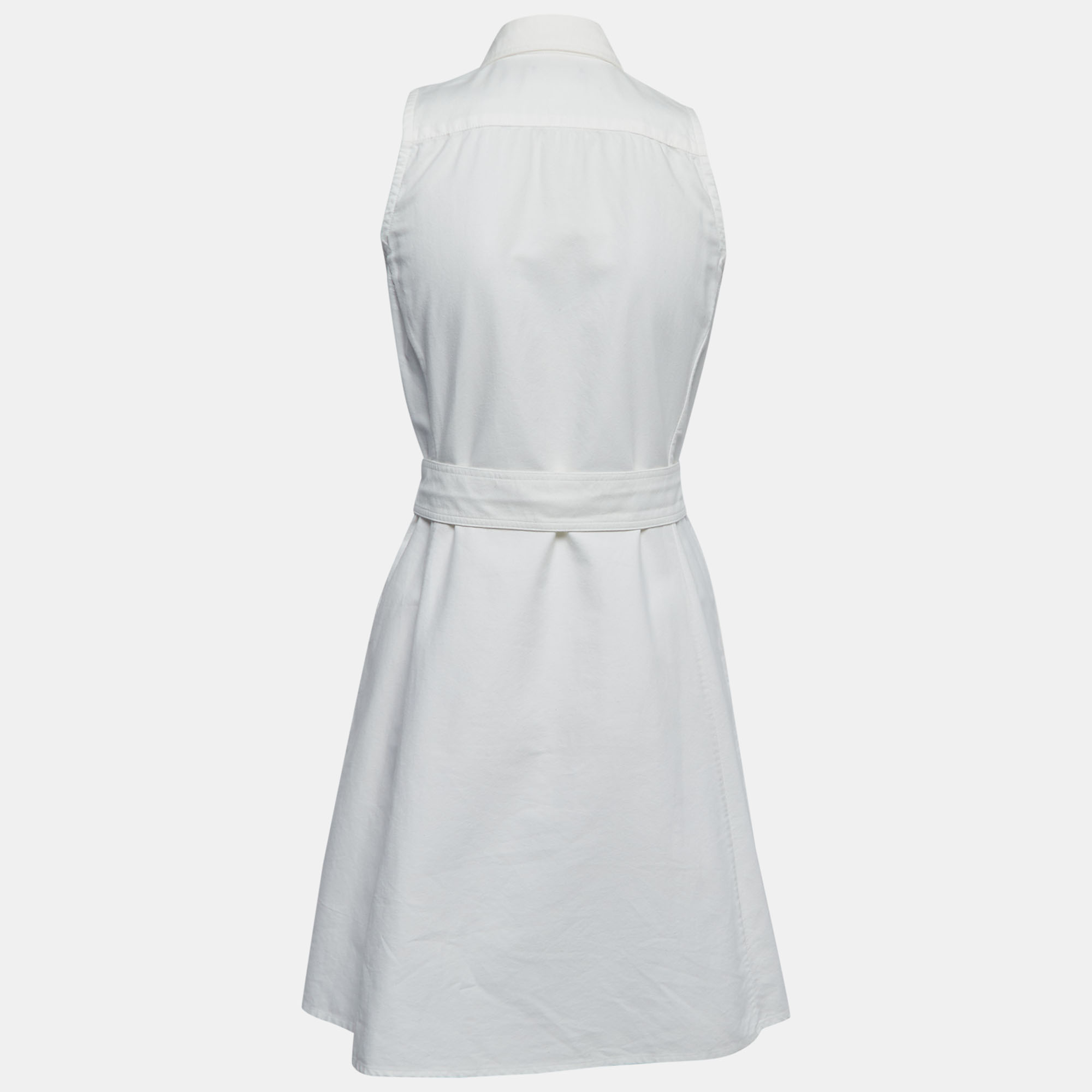 

Polo Ralph Lauren White Denim Belted Shirt Dress
