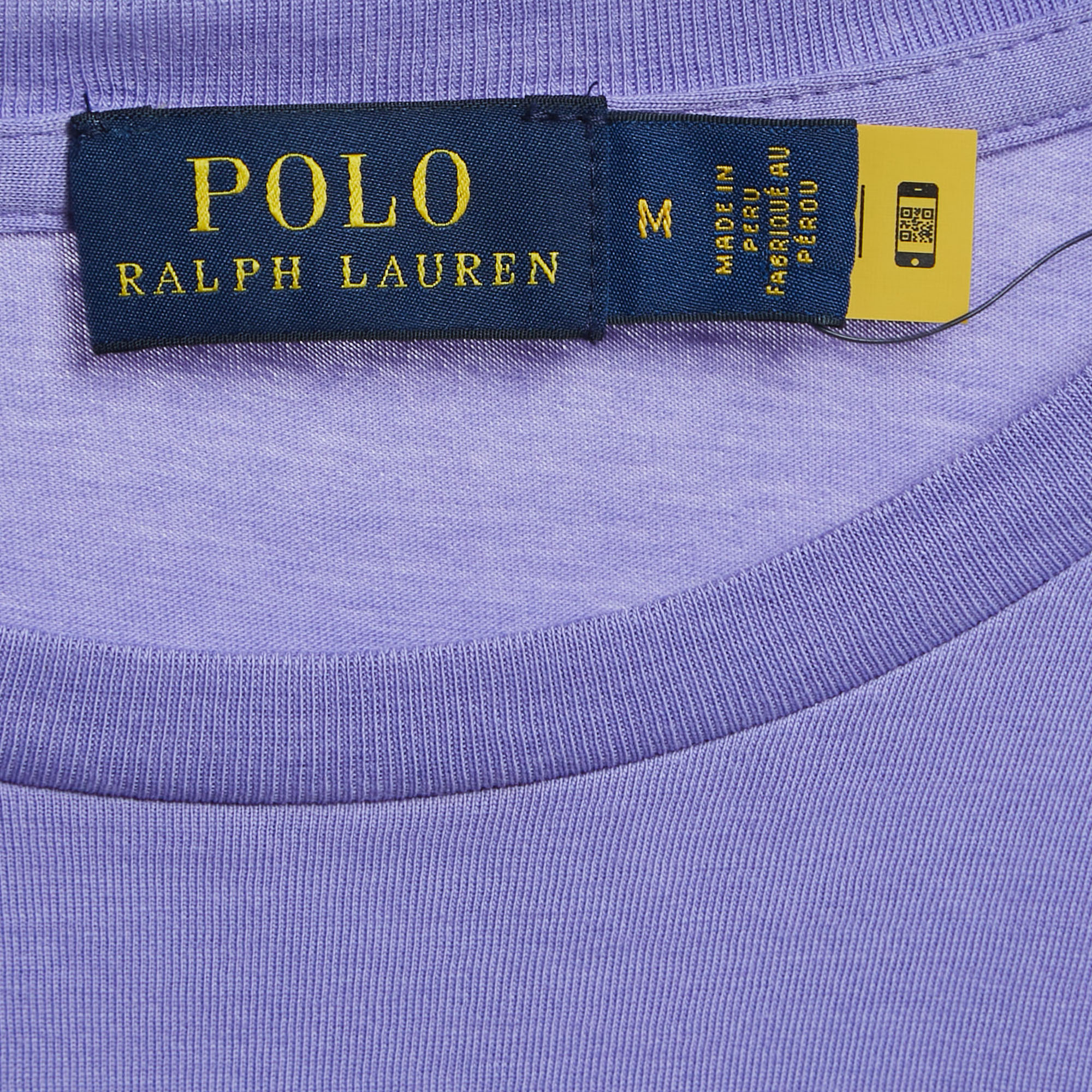 Polo Ralph Lauren Purple Logo Print Cotton Short Sleeve T-Shirt M