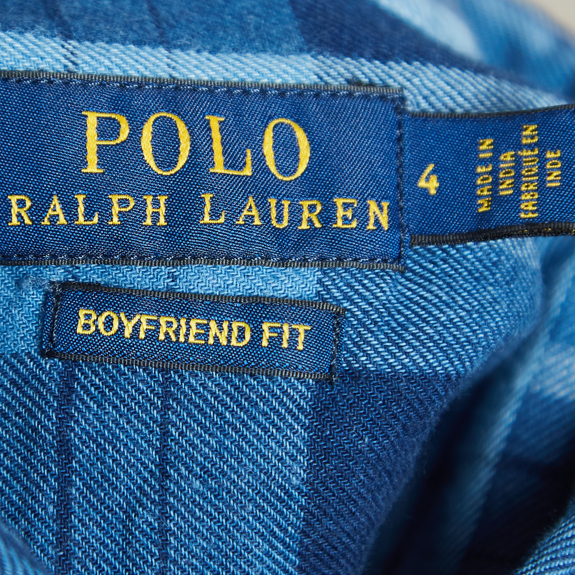 Polo Ralph Lauren Blue Plaid Cotton Button Front Full Sleeve Shirt S