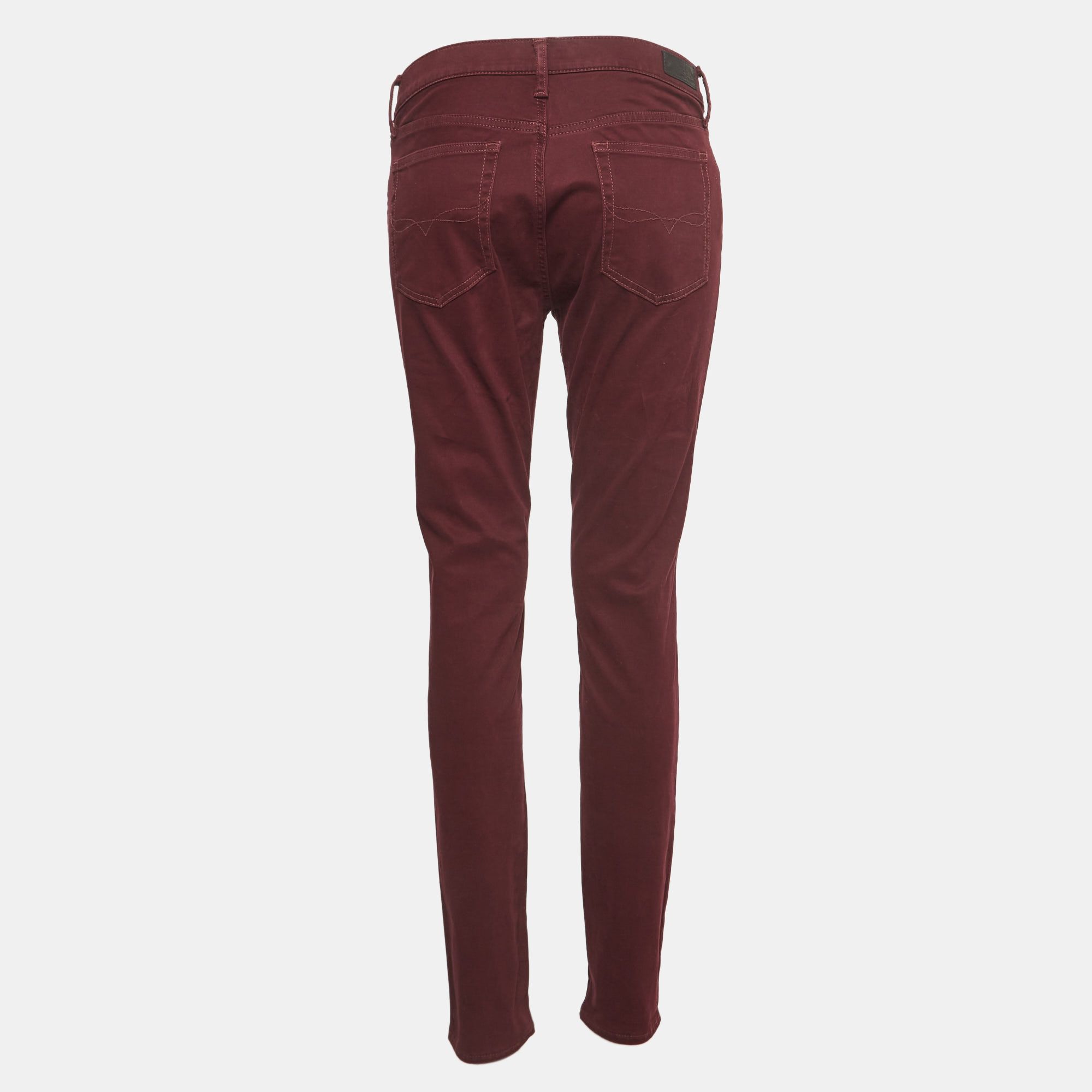 Polo Ralph Lauren Burgundy Cotton Skinny Pants L