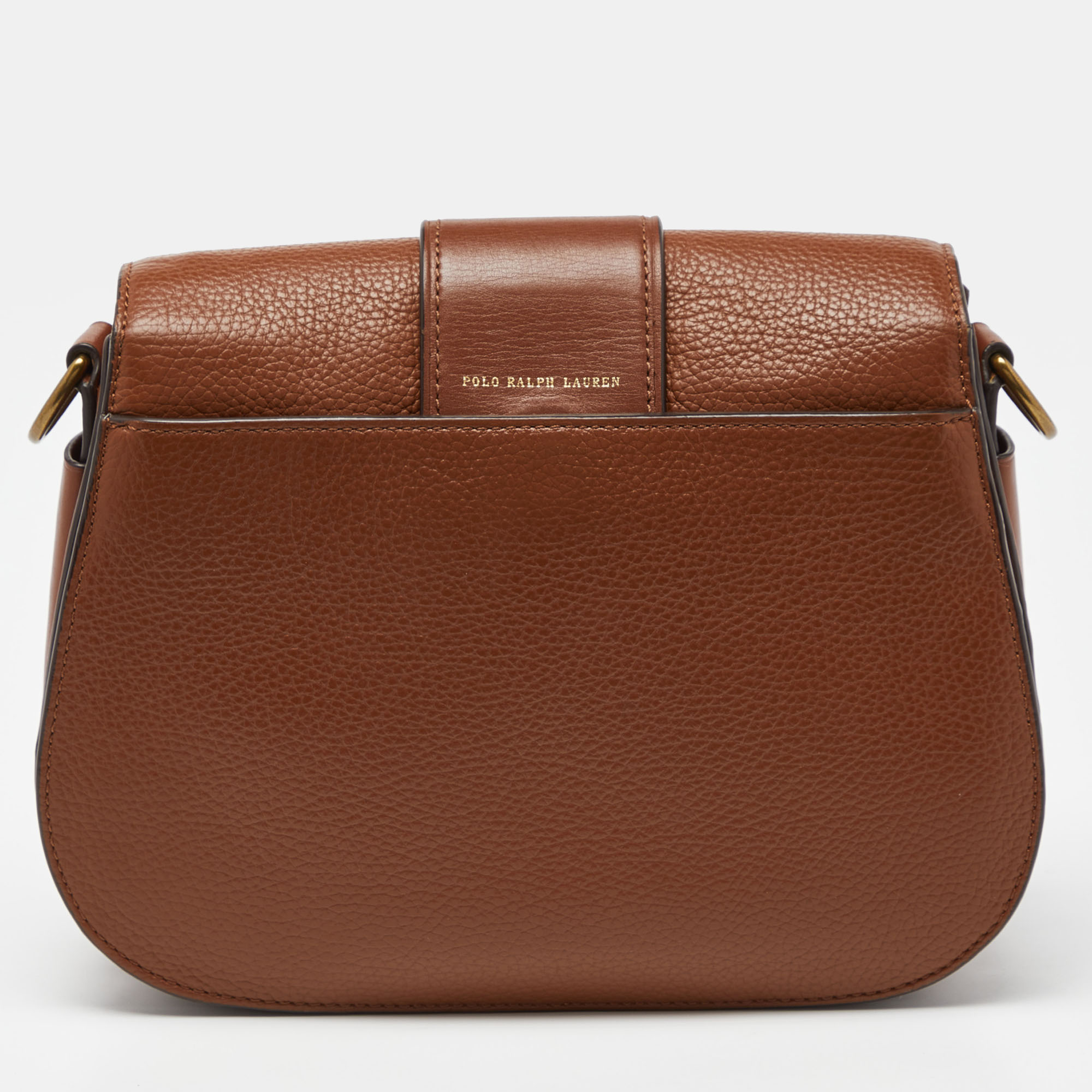 Polo Ralph Lauren Brown Leather Lennox Shoulder Bag